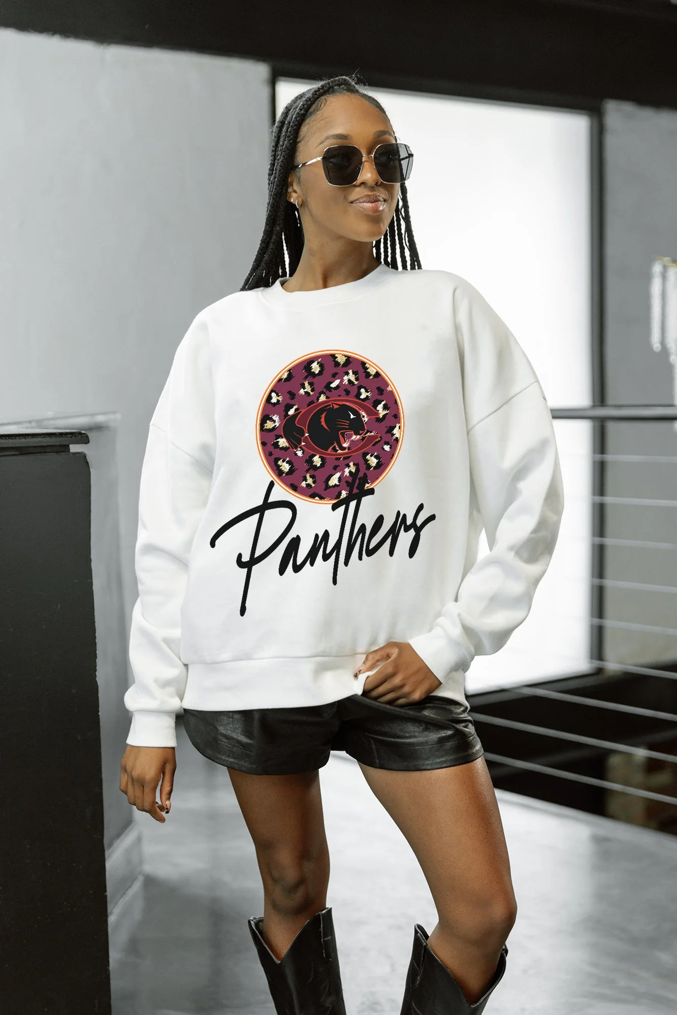 CLAFLIN PANTHERS WILD BREAKTHROUGH PREMIUM FLEECE CREWNECK PULLOVER - Image 3