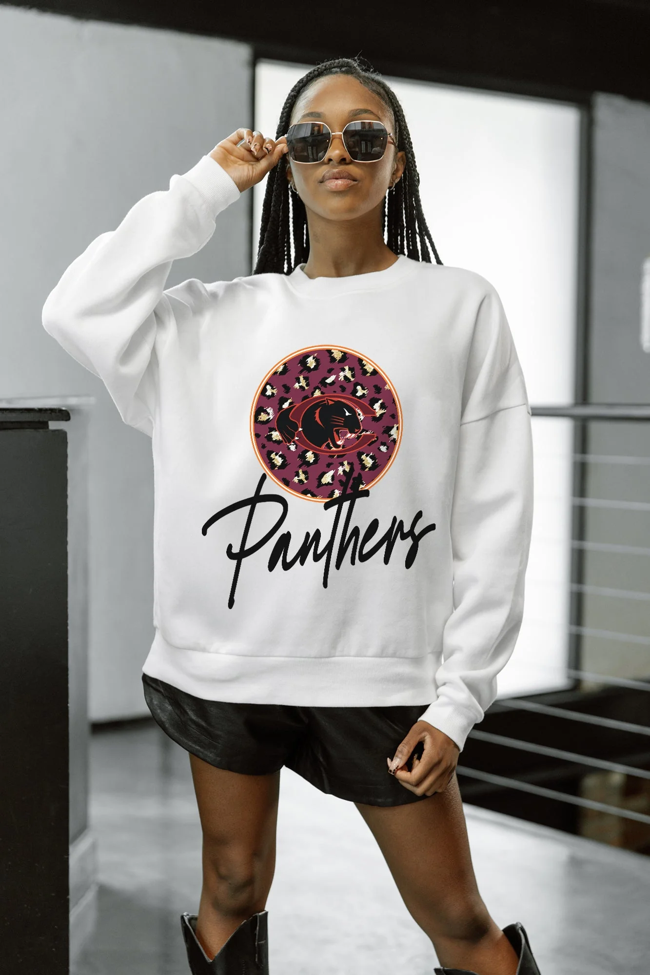 CLAFLIN PANTHERS WILD BREAKTHROUGH PREMIUM FLEECE CREWNECK PULLOVER - Image 4