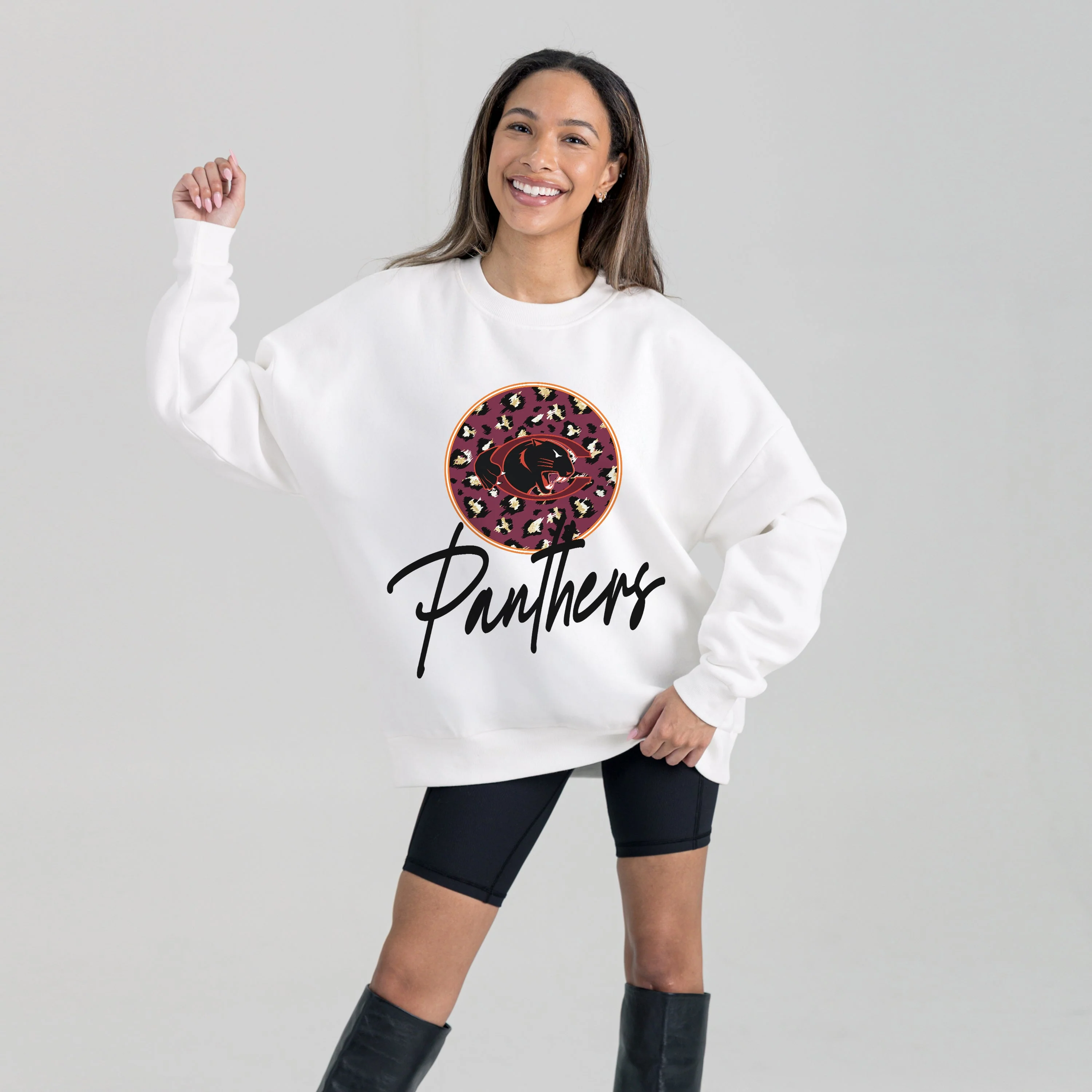 CLAFLIN PANTHERS WILD BREAKTHROUGH PREMIUM FLEECE CREWNECK PULLOVER - Image 5