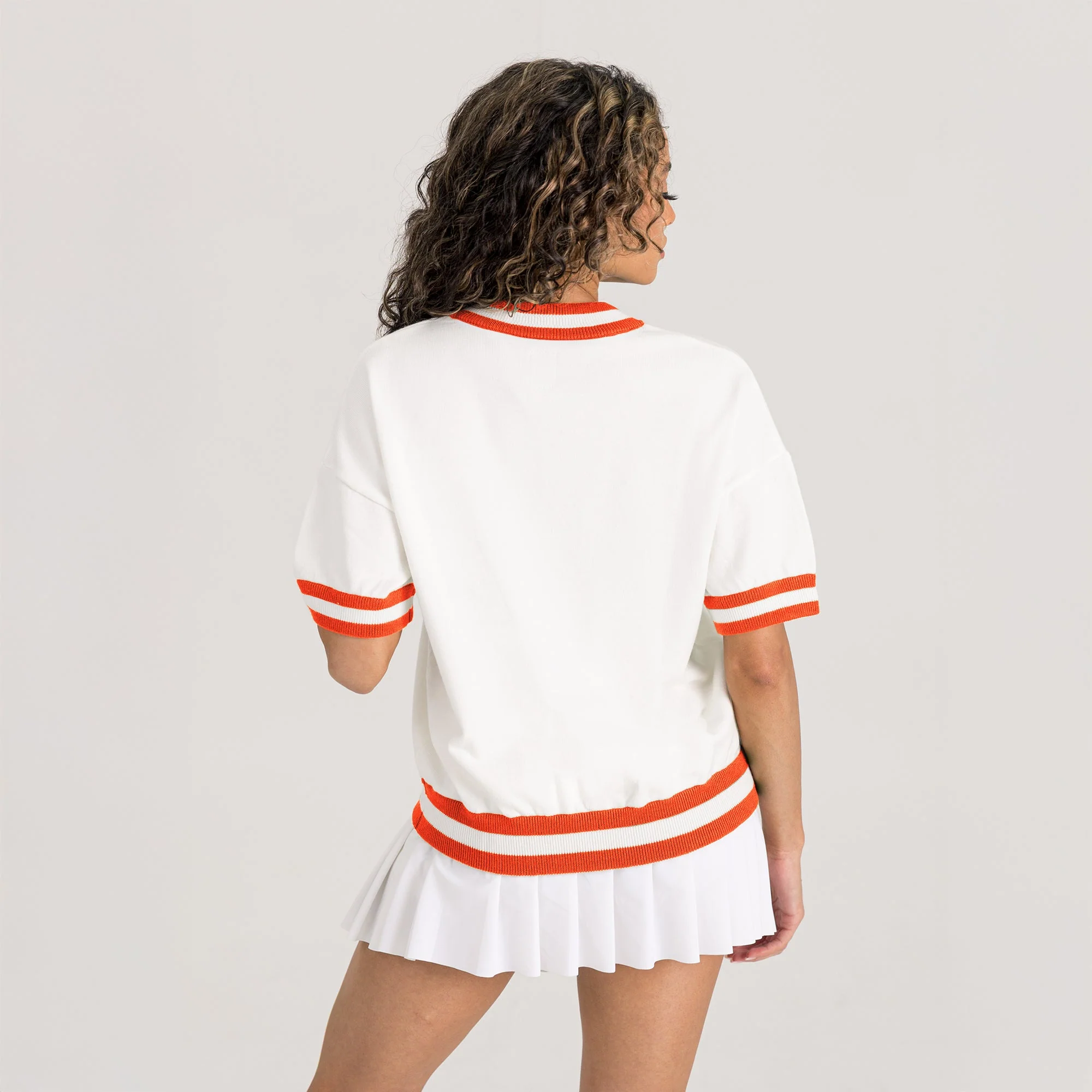 CLEMSON TIGERS INFINITE CHARM VARSITY V-NECK SWEATER - Image 6