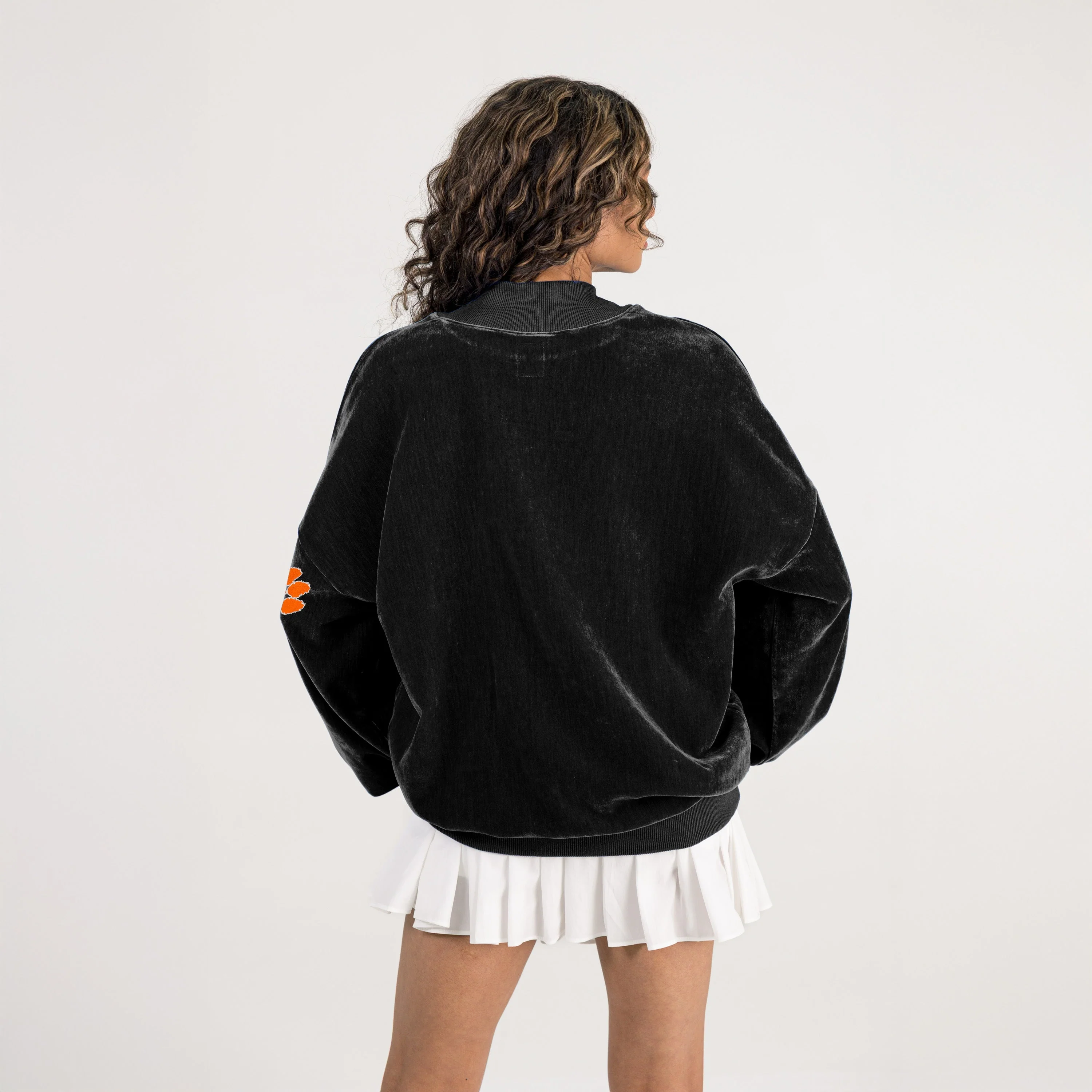 CLEMSON TIGERS MAKE A MOVE MOCK NECK CHENILLE PULLOVER - Image 6