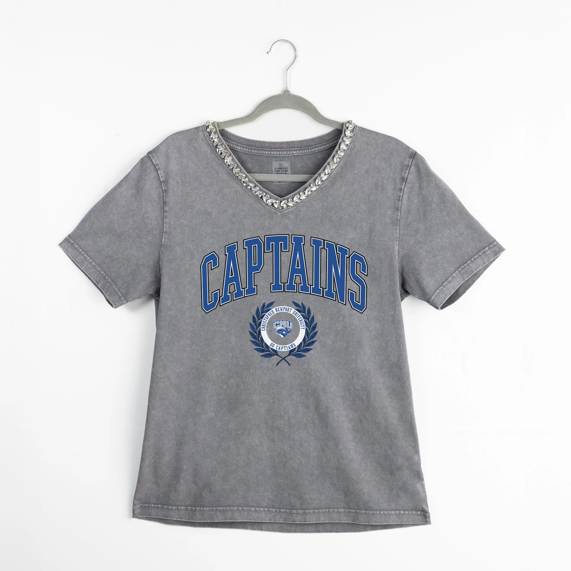 CNU CAPTAINS ICONIC EDGE RHINESTONE TRIM V-NECK TEE - Image 8