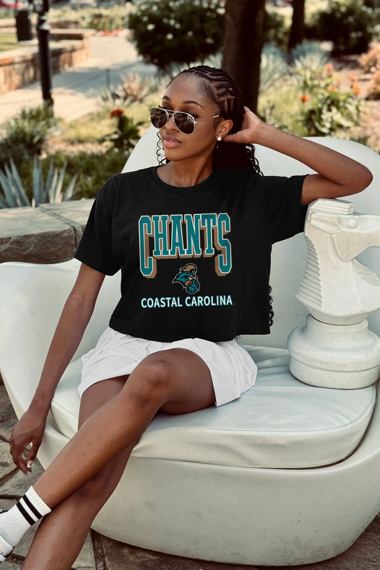 COASTAL CAROLINA CHANTICLEERS PURE VICTORY CLASSIC CROP TEE - Image 3
