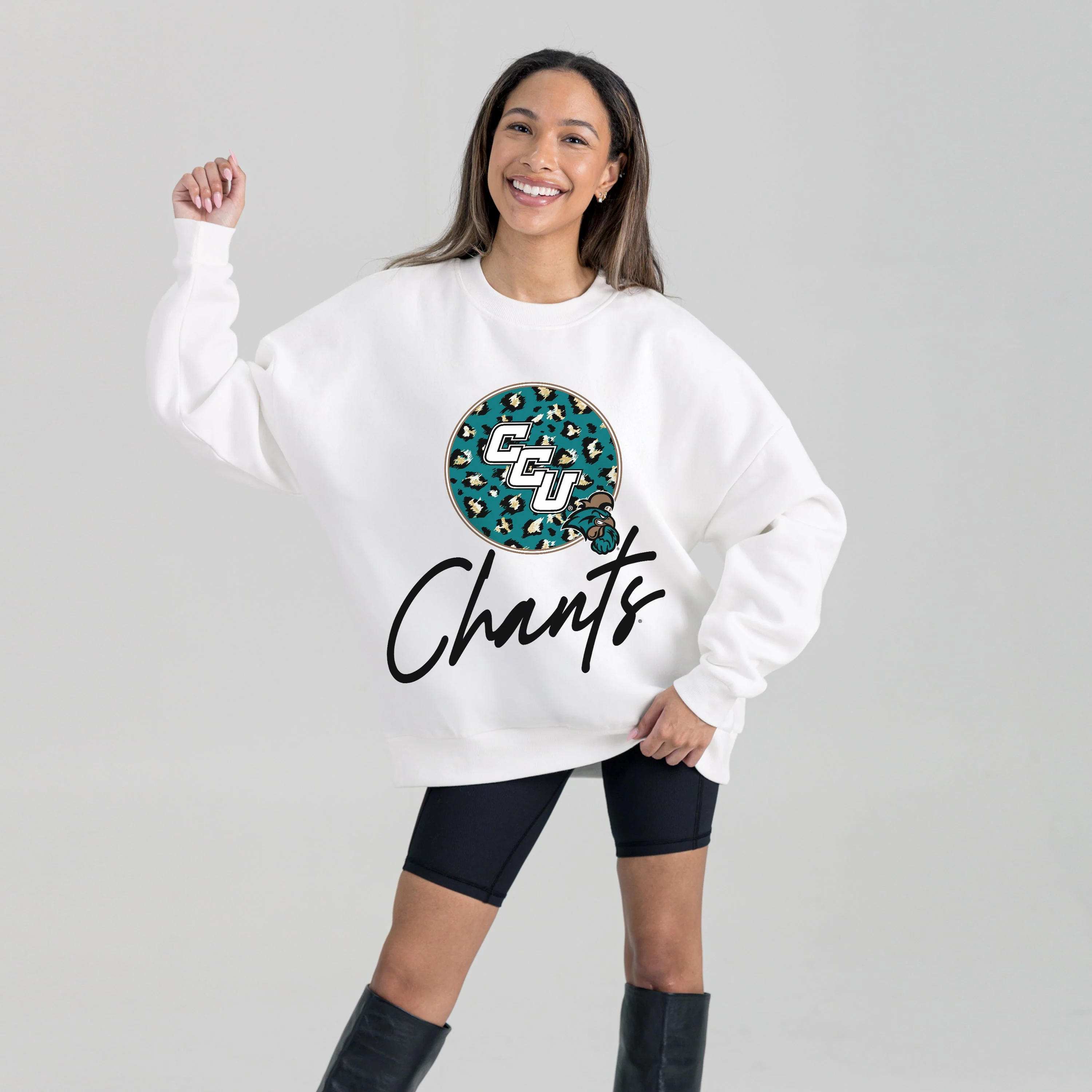 COASTAL CAROLINA CHANTICLEERS WILD BREAKTHROUGH PREMIUM FLEECE CREWNECK PULLOVER - Image 5
