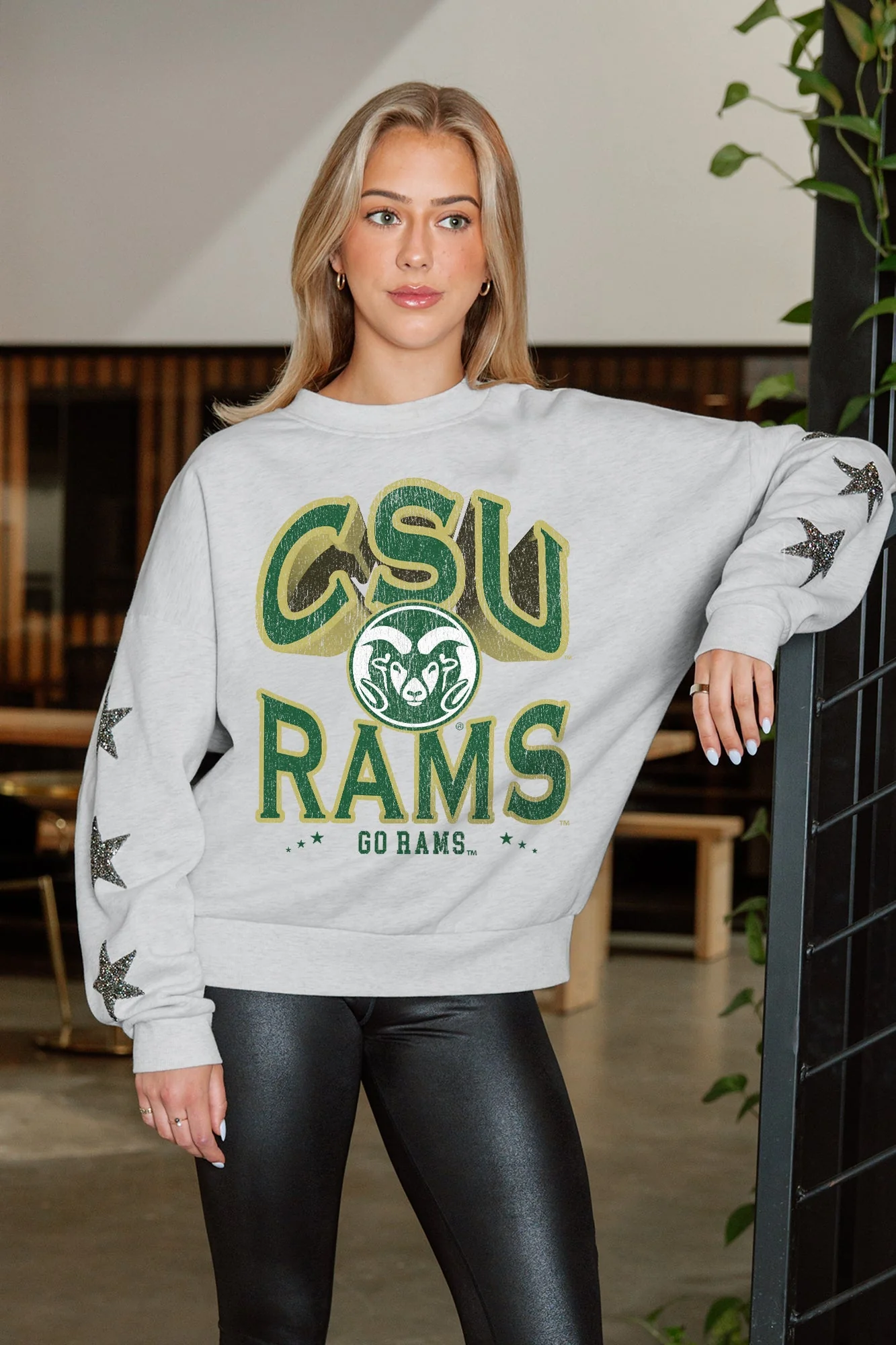 COLORADO STATE RAMS RESILIENCE STAR EMBELLISHED CREW SWEATSHIRT - Image 2