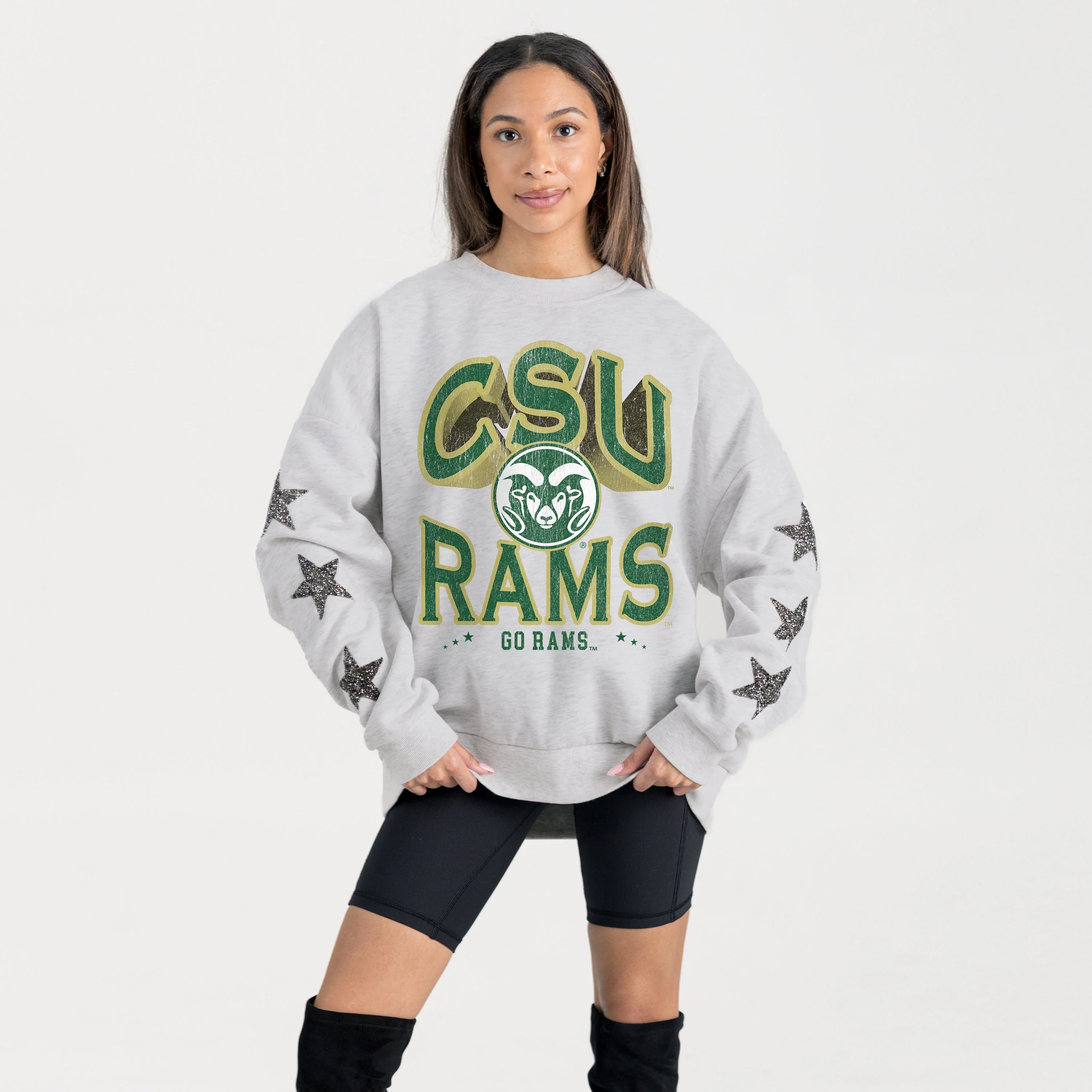 COLORADO STATE RAMS RESILIENCE STAR EMBELLISHED CREW SWEATSHIRT - Image 5