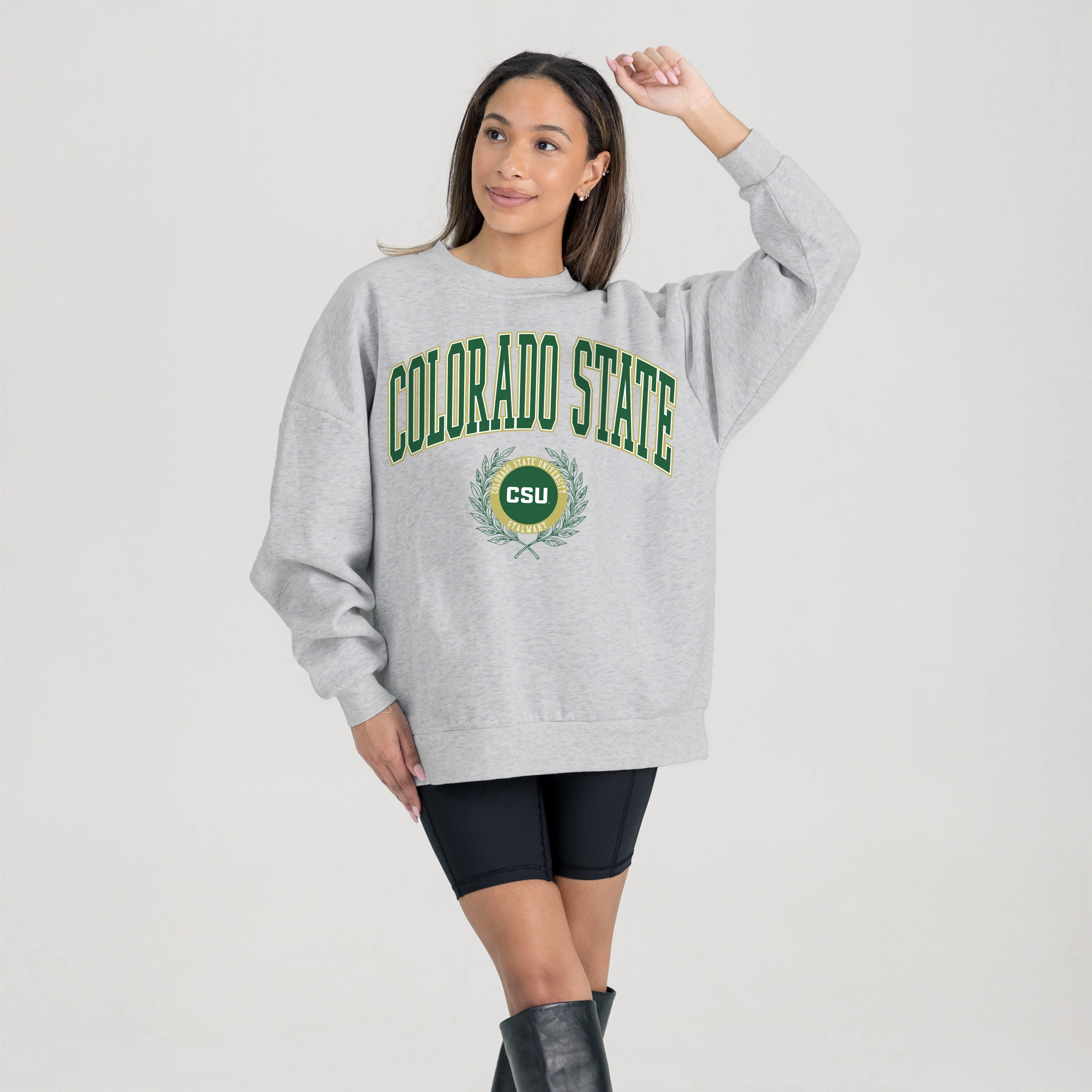 COLORADO STATE RAMS TRADITION REFINED PREMIUM FLEECE CREWNECK PULLOVER - Image 6