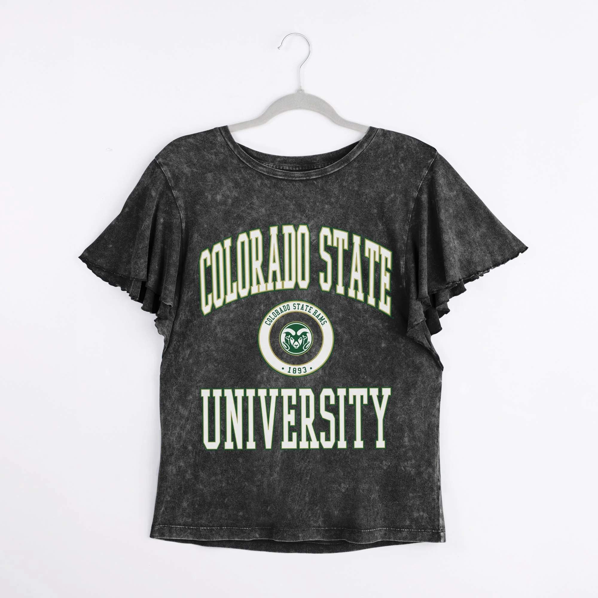 COLORADO STATE RAMS VICTORY MODE FLUTTER SLEEVE TEE IN BLACK - Image 8