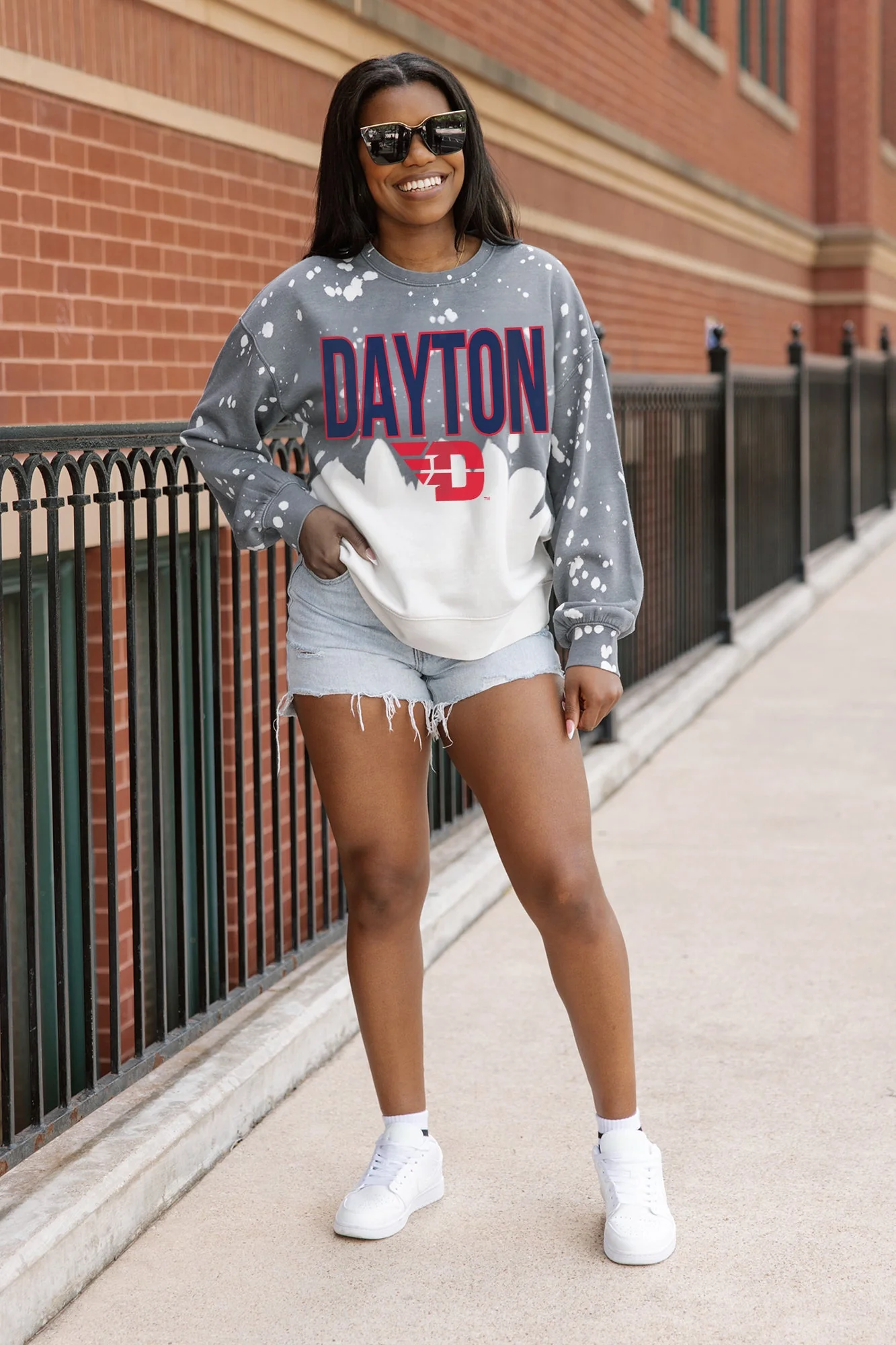 DAYTON FLYERS CASUAL FAN LONG-SLEEVE FRENCH TERRY PULLOVER - Image 3