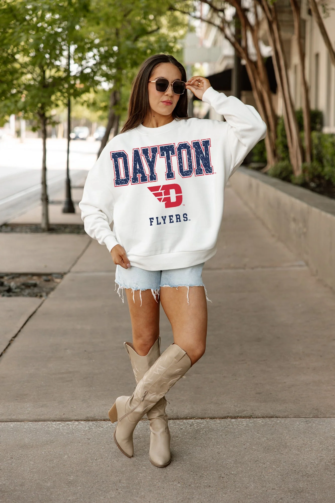 DAYTON FLYERS FREESTYLE PREMIUM FLEECE CREWNECK PULLOVER