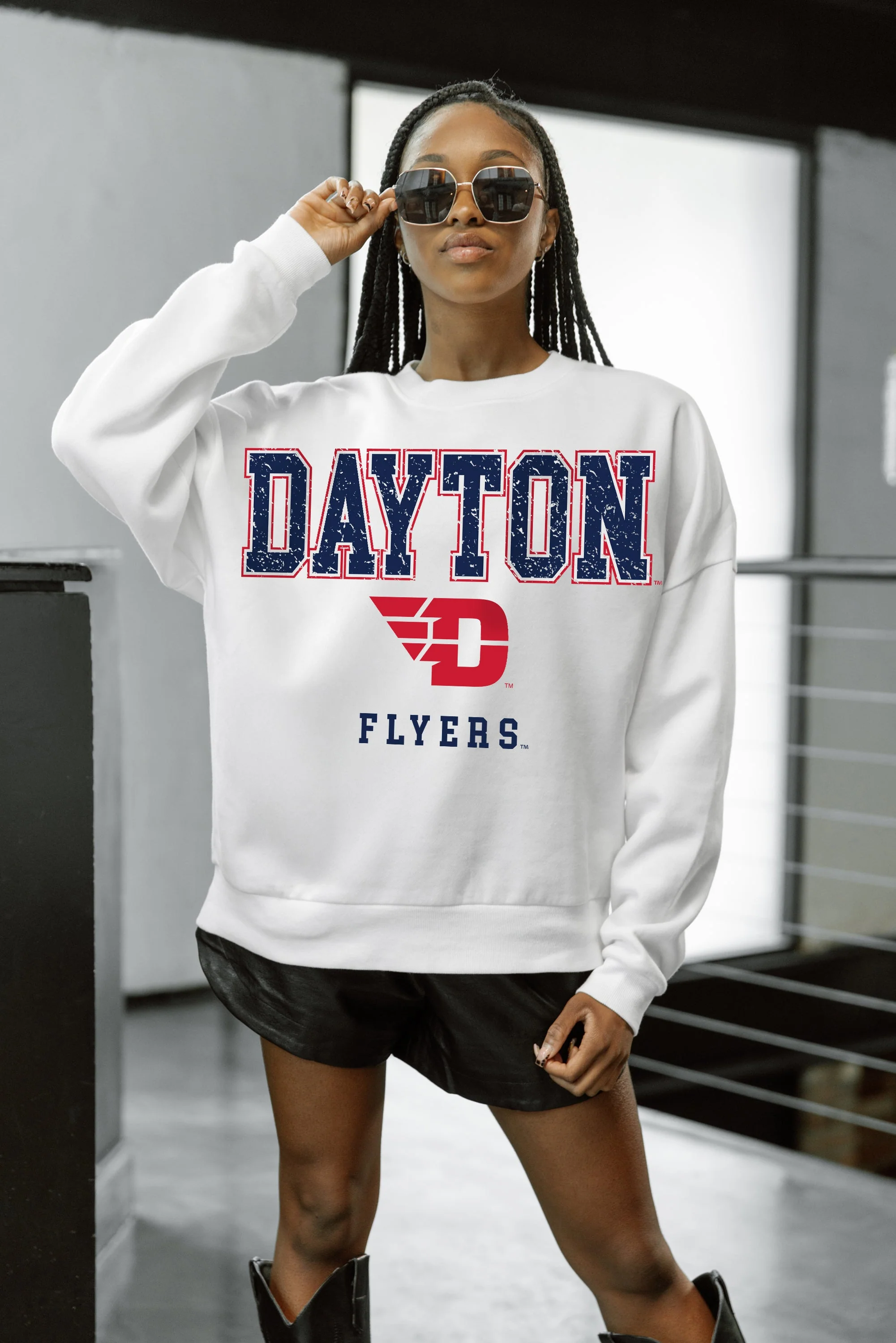 DAYTON FLYERS FREESTYLE PREMIUM FLEECE CREWNECK PULLOVER - Image 3