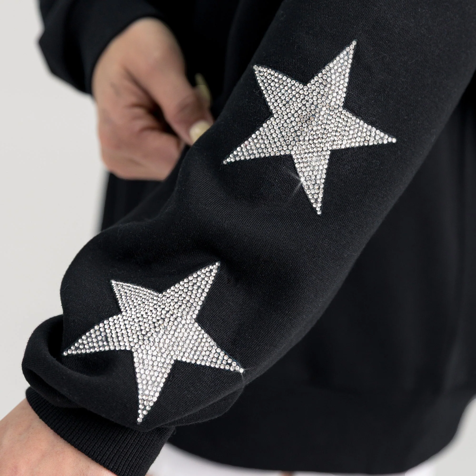 DUKE BLUE DEVILS PURE VICTORY EMBELLISHED STAR SLEEVE CREWNECK PULLOVER - Image 5