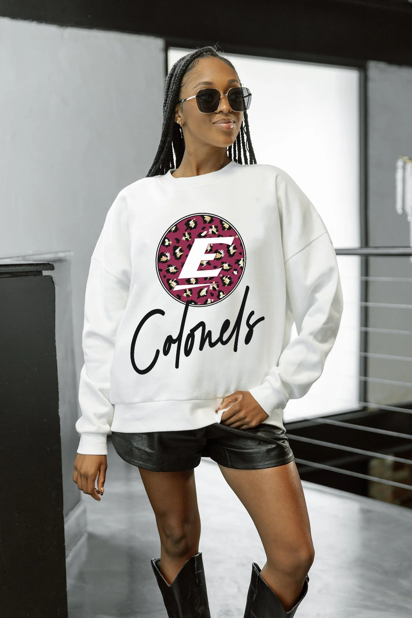 EASTERN KENTUCKY COLONELS WILD BREAKTHROUGH PREMIUM FLEECE CREWNECK PULLOVER - Image 3