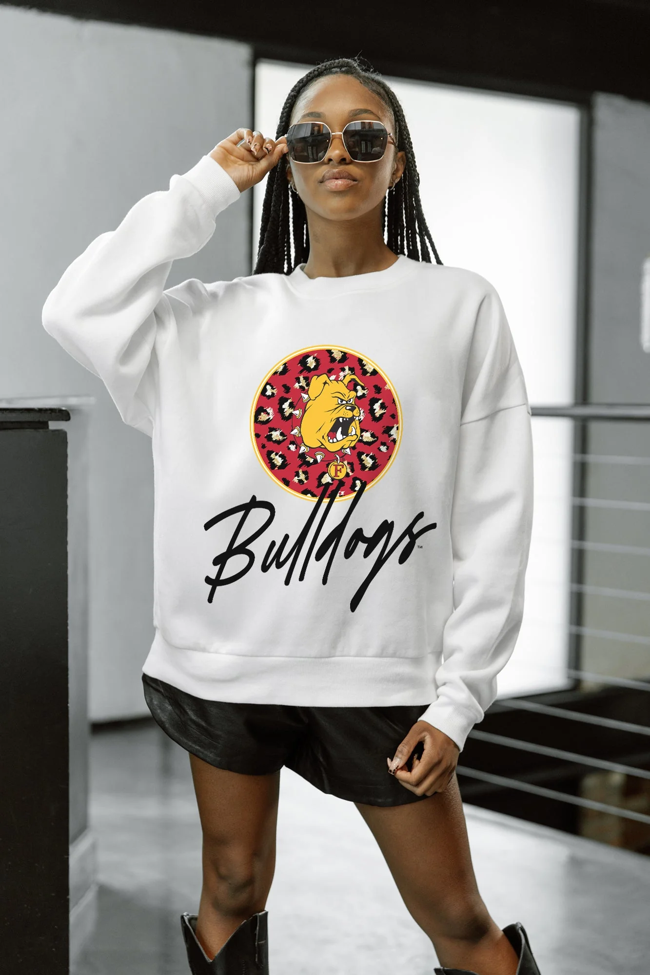FERRIS STATE BULLDOGS WILD BREAKTHROUGH PREMIUM FLEECE CREWNECK PULLOVER - Image 4
