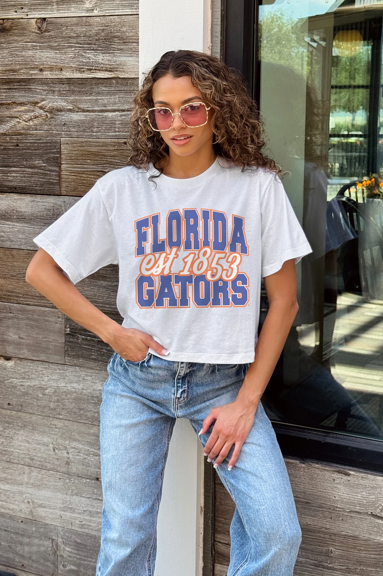 FLORIDA GATORS DEEP ROOTS BOXY FIT WOMEN'S CROPPED TEE - Image 3