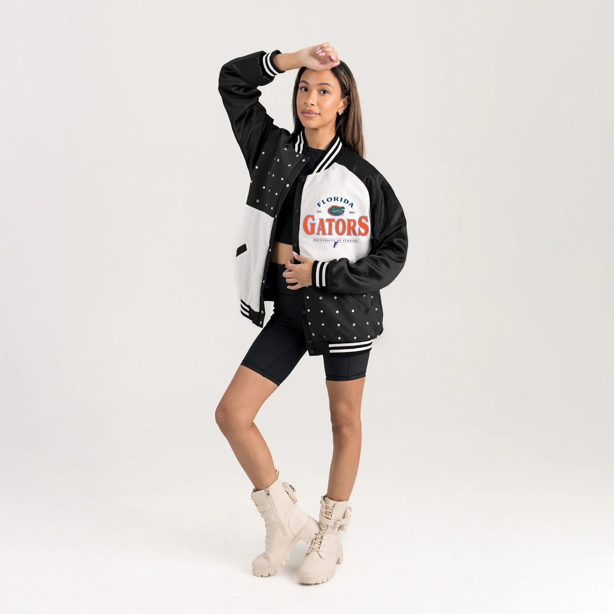 FLORIDA GATORS INNER DRIVE THROWBACK VARSITY BOMBER JACKET - Image 5
