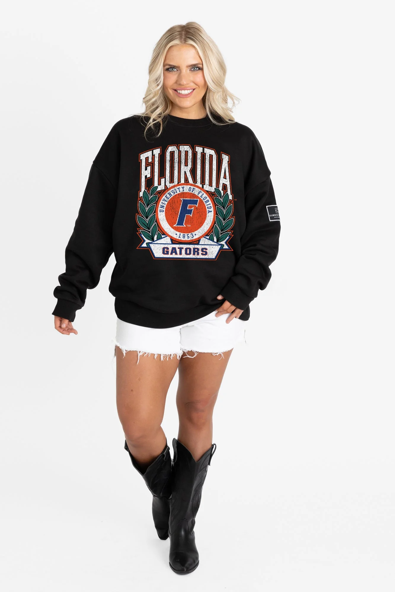 FLORIDA GATORS VICTORY LANE BLACK LABEL PREMIUM FLEECE CREW SWEATSHIRT - Image 5