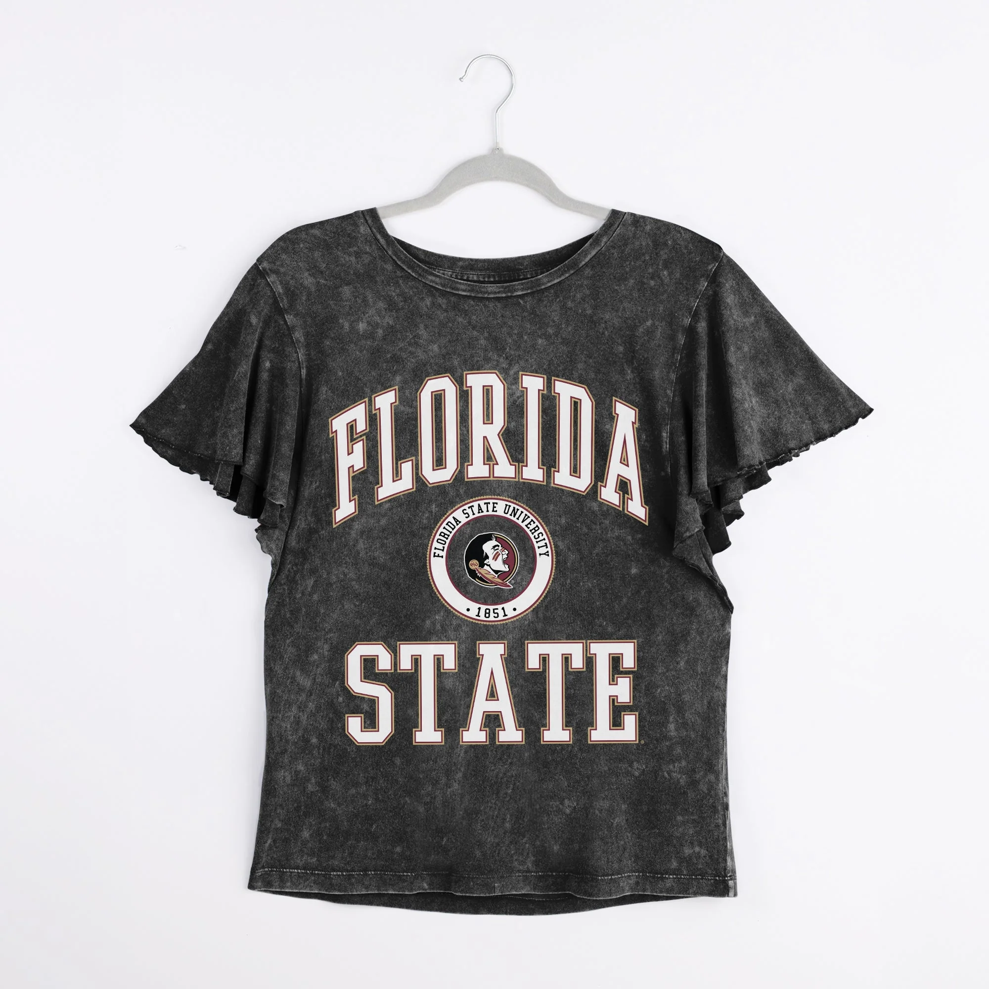 FLORIDA STATE SEMINOLES VICTORY MODE FLUTTER SLEEVE TEE IN BLACK - Image 8