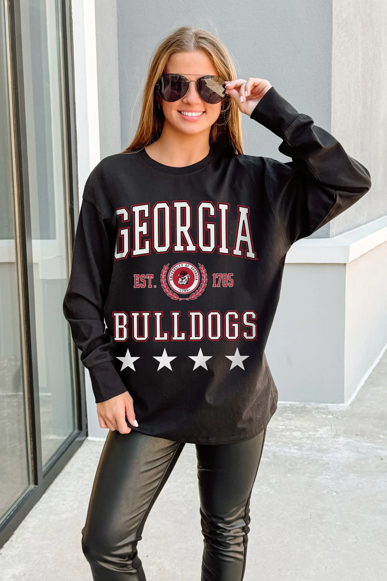 GEORGIA BULLDOGS EVERYDAY STAR ESSENTIAL RELAXED FIT LONG SLEEVE TEE - Image 4