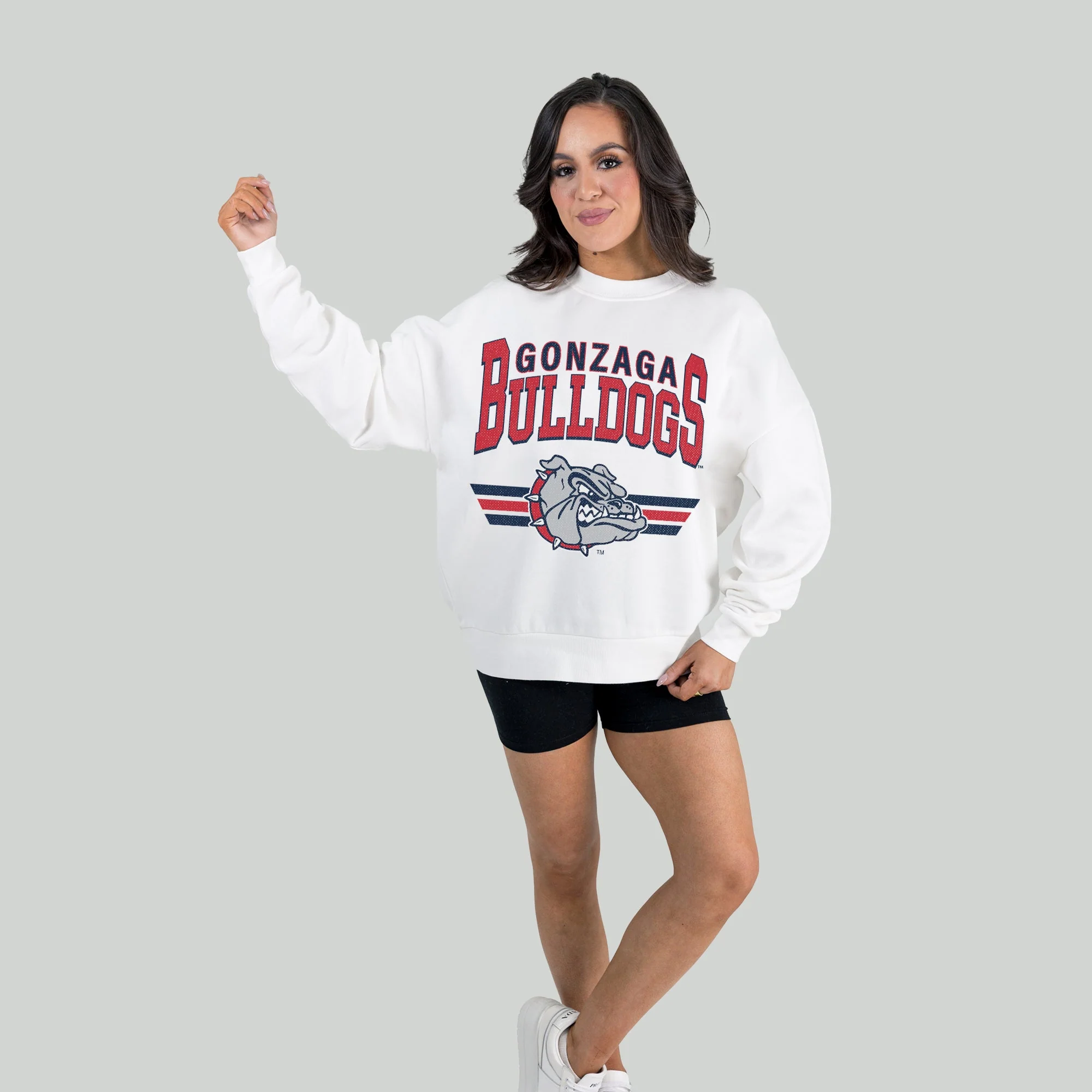 GONZAGA BULLDOGS SWIFT STRIKE PREMIUM FLEECE DROP SHOULDER CREWNECK PULLOVER - Image 4
