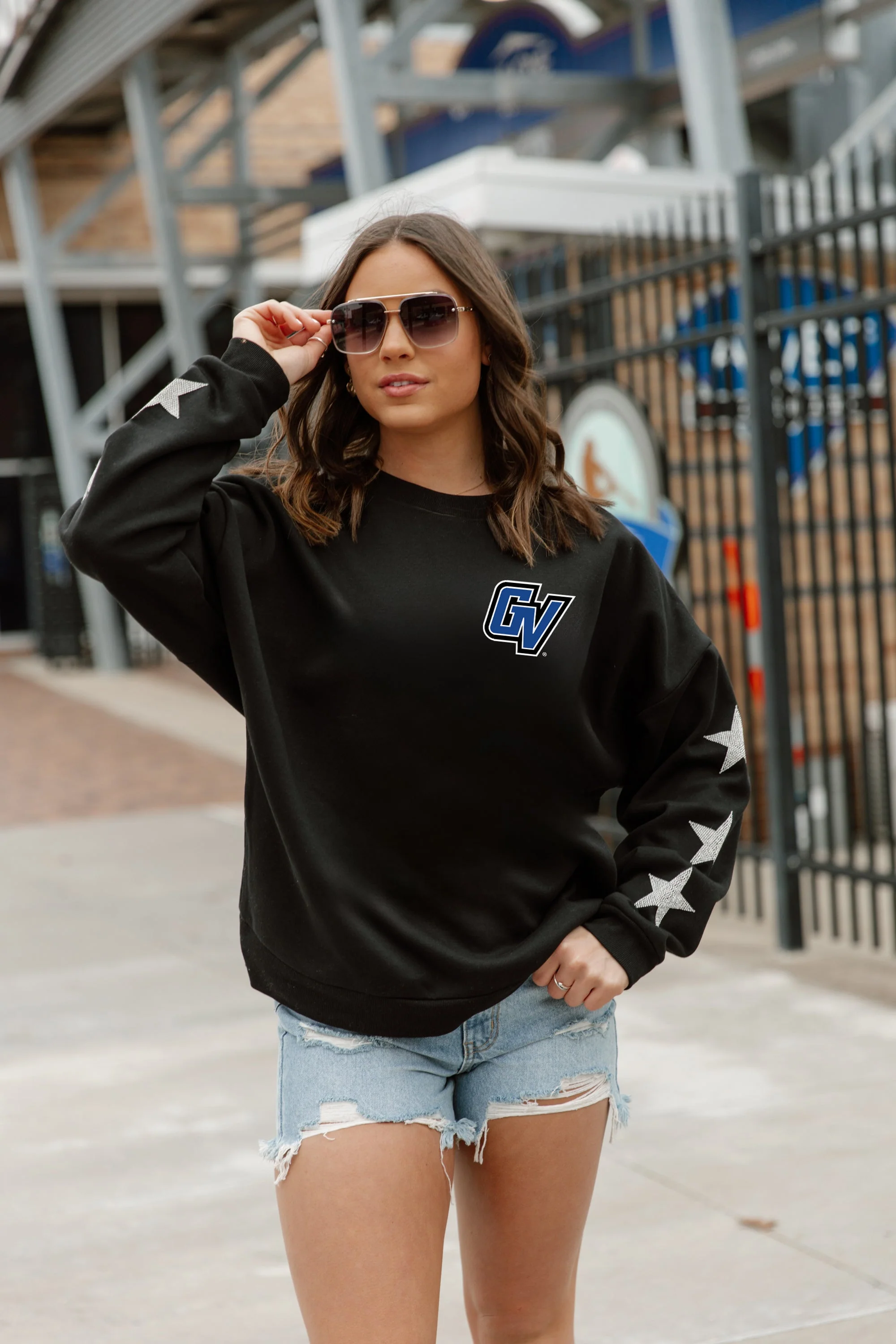 GRAND VALLEY LAKERS Dedication Star-Sleeve Crewneck Pullover - Image 3