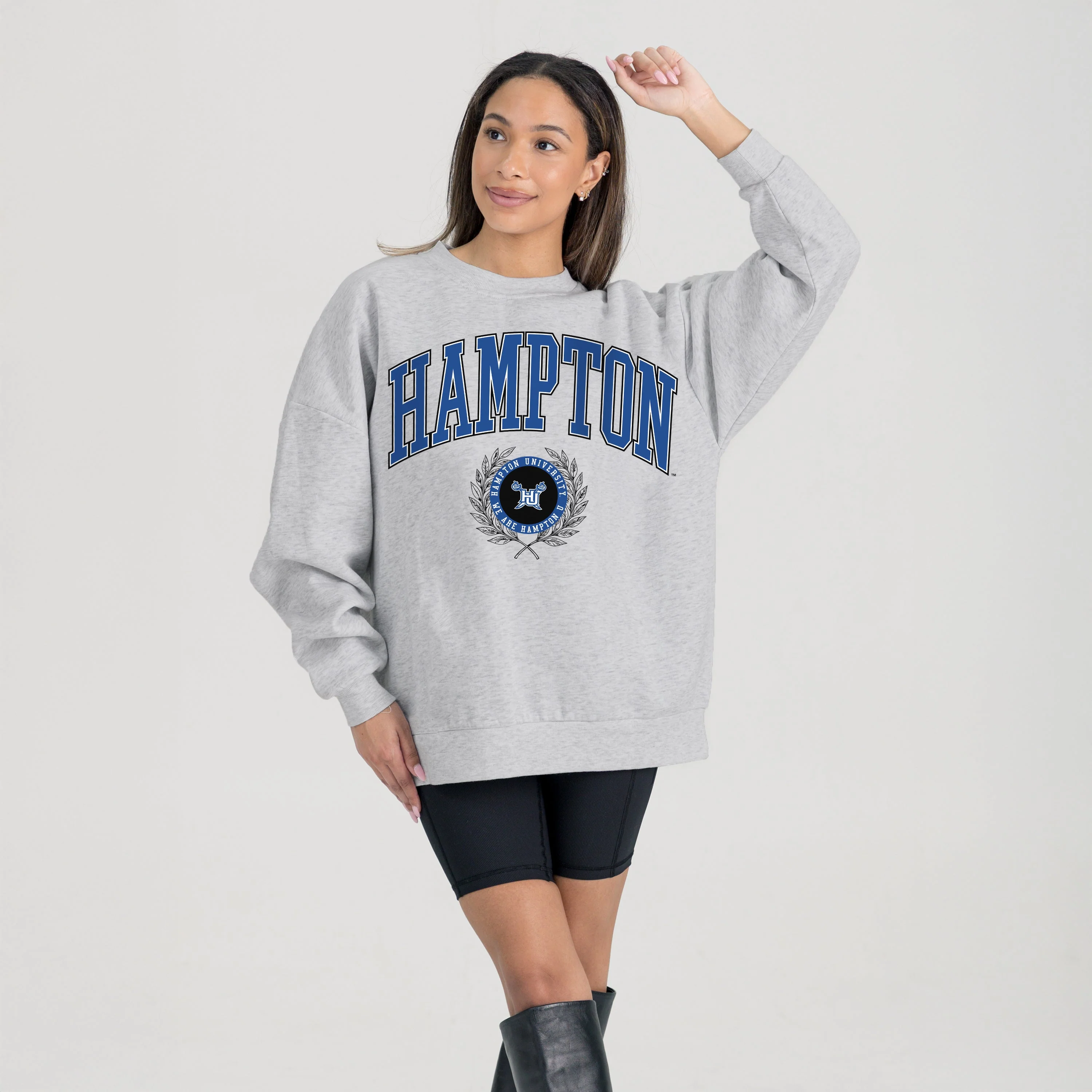HAMPTON PIRATES TRADITION REFINED PREMIUM FLEECE CREWNECK PULLOVER - Image 6