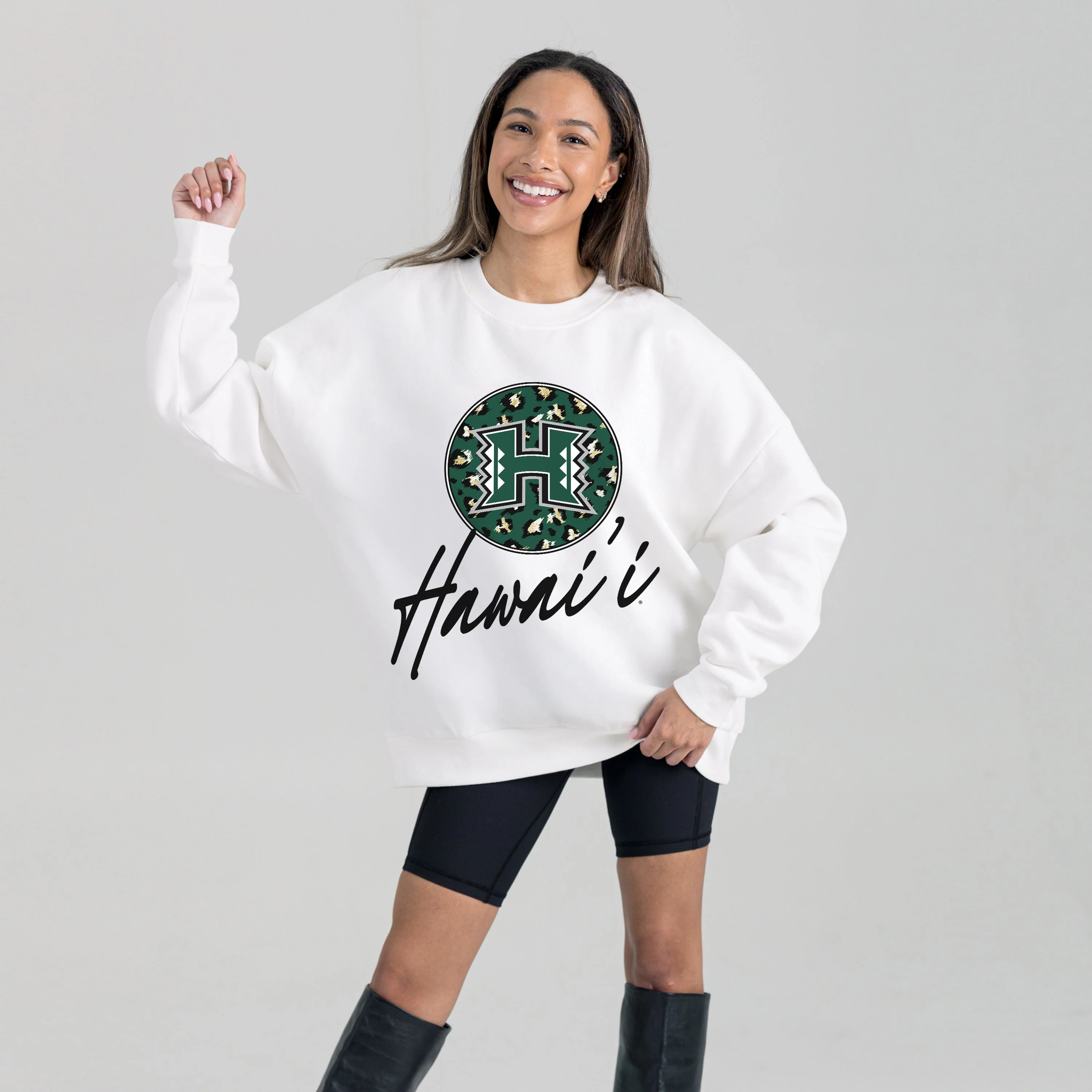 HAWAII RAINBOW WARRIORS WILD BREAKTHROUGH PREMIUM FLEECE CREWNECK PULLOVER - Image 5