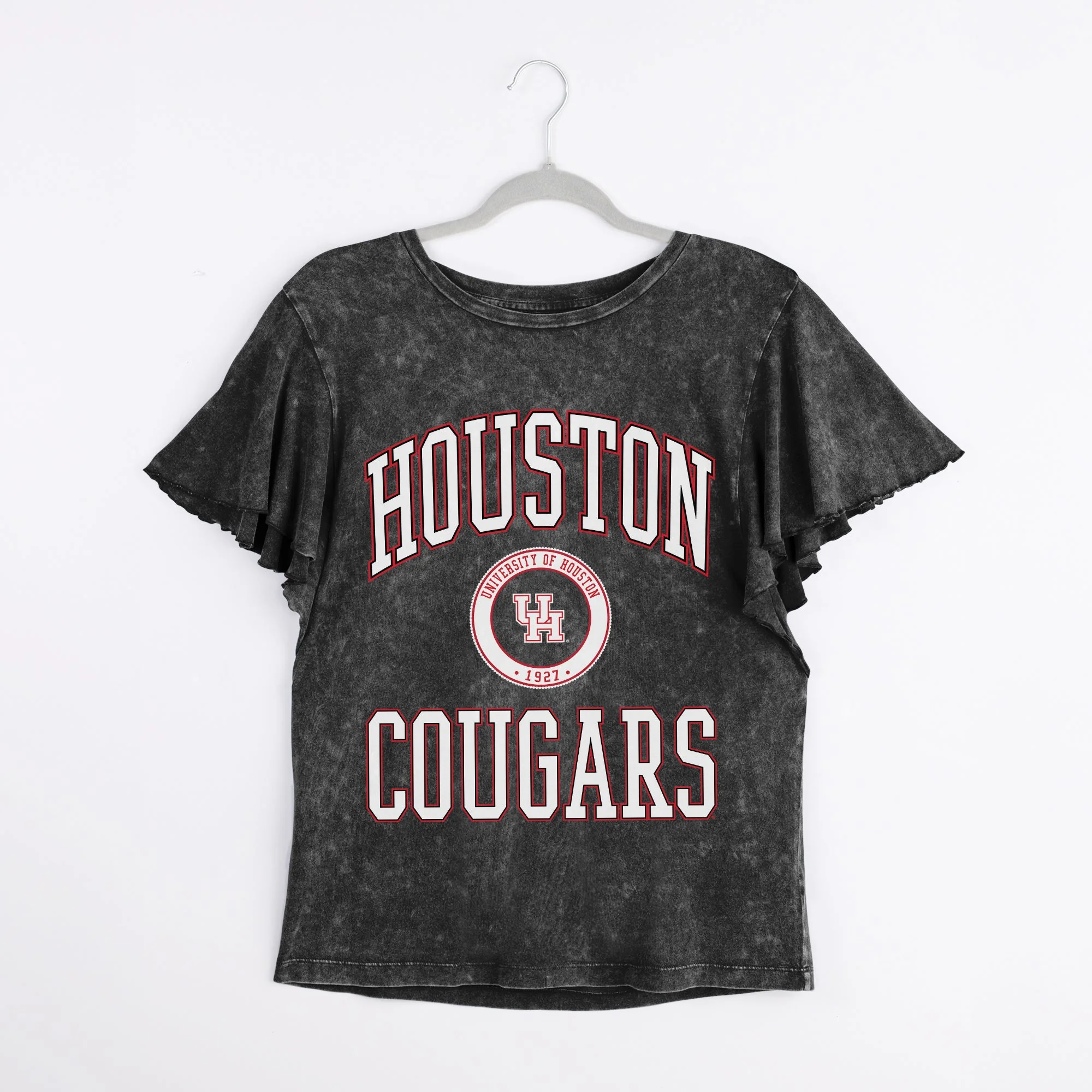 HOUSTON COUGARS VICTORY MODE FLUTTER SLEEVE TEE IN BLACK - Image 8