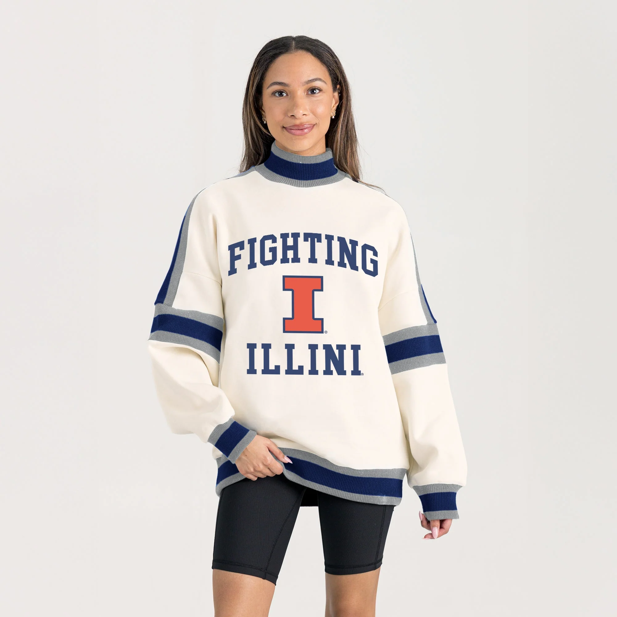 ILLINOIS FIGHTING ILLINI VIVID MOTION COLORBLOCK TURTLENECK PULLOVER - Image 5