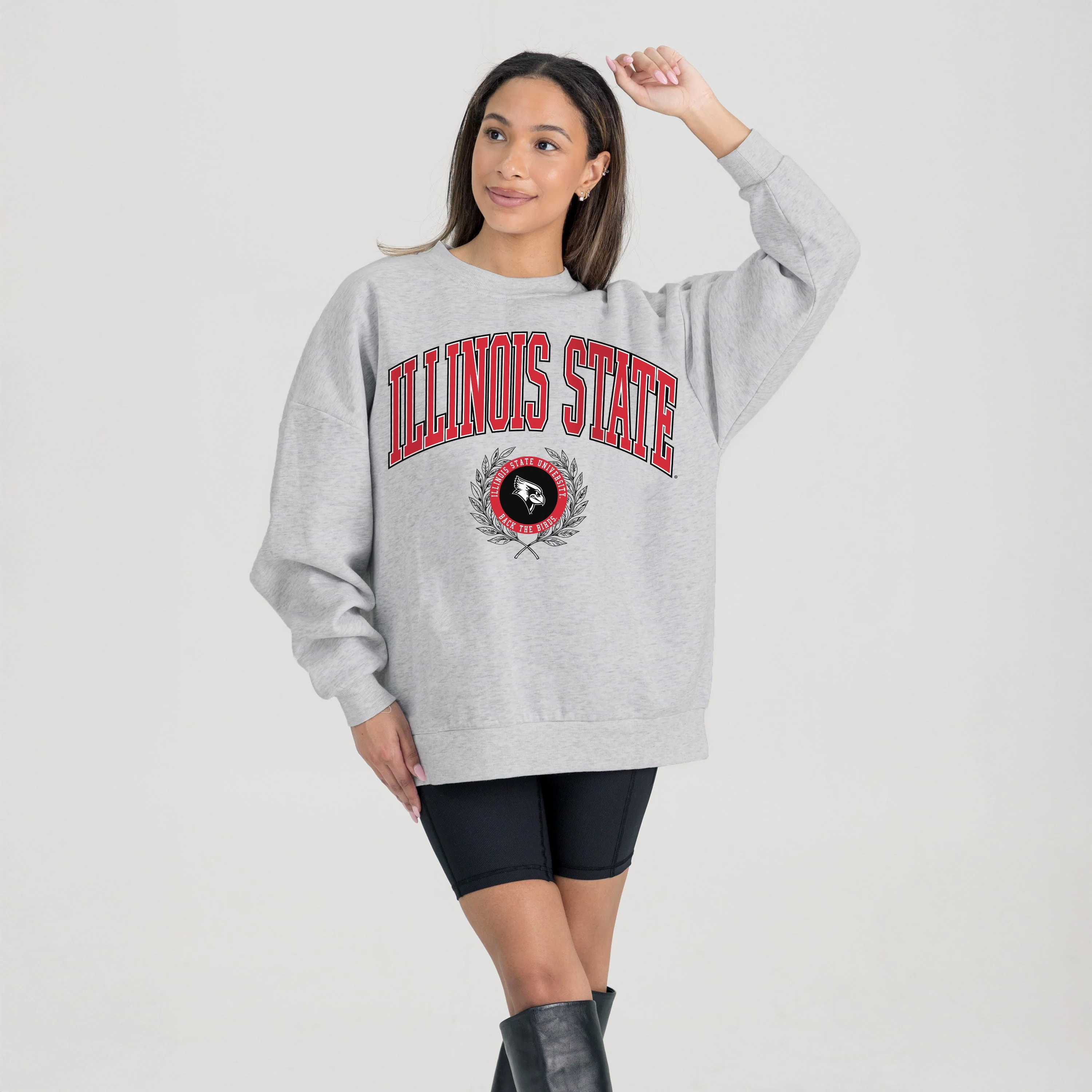 ILLINOIS STATE REDBIRDS TRADITION REFINED PREMIUM FLEECE CREWNECK PULLOVER - Image 6