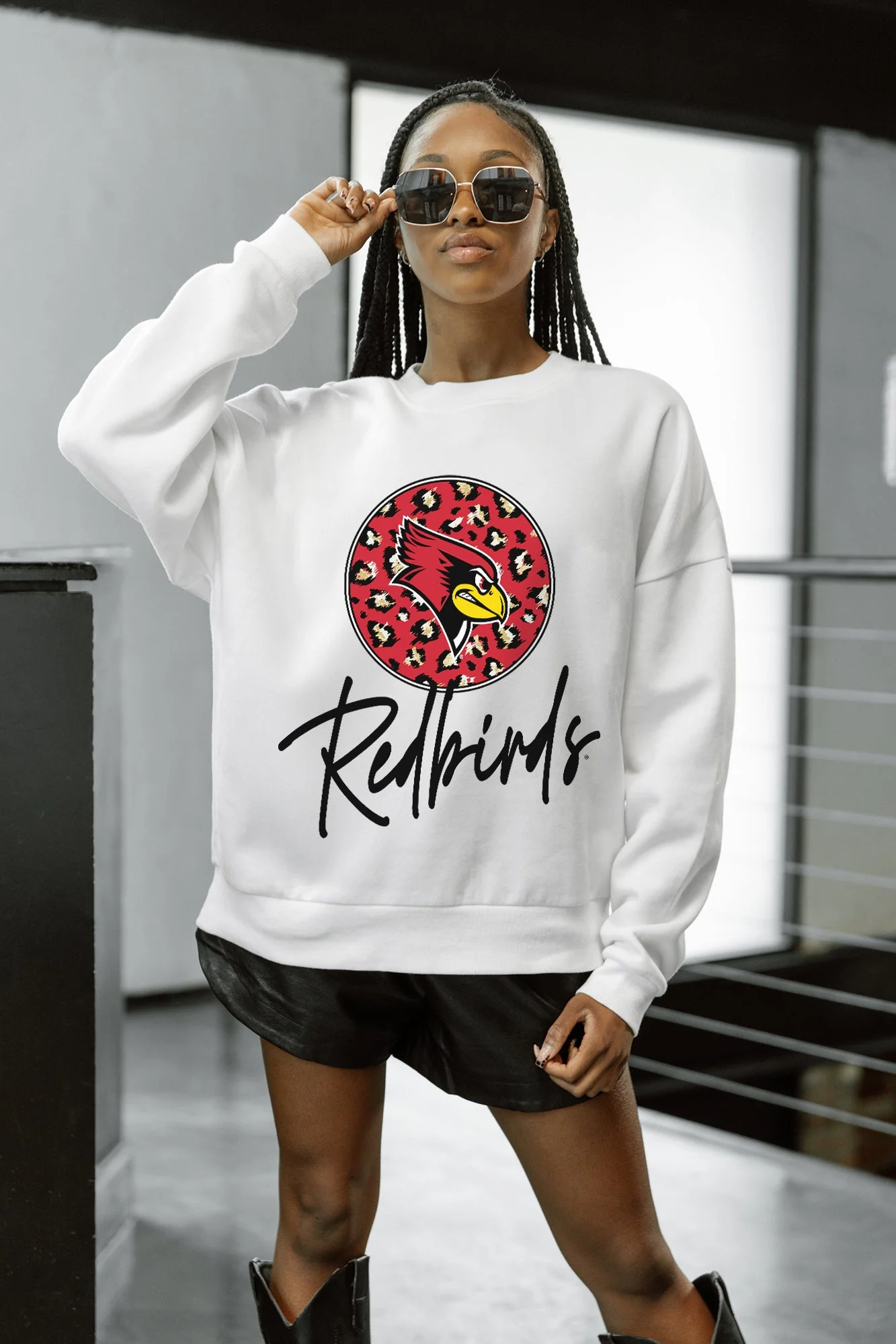 ILLINOIS STATE REDBIRDS WILD BREAKTHROUGH PREMIUM FLEECE CREWNECK PULLOVER - Image 4