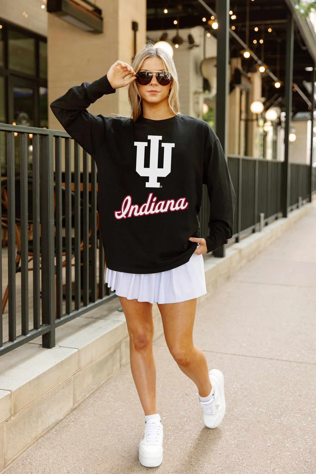 INDIANA HOOSIERS HONOR ROLL ESSENTIAL RELAXED FIT LONG SLEEVE TEE