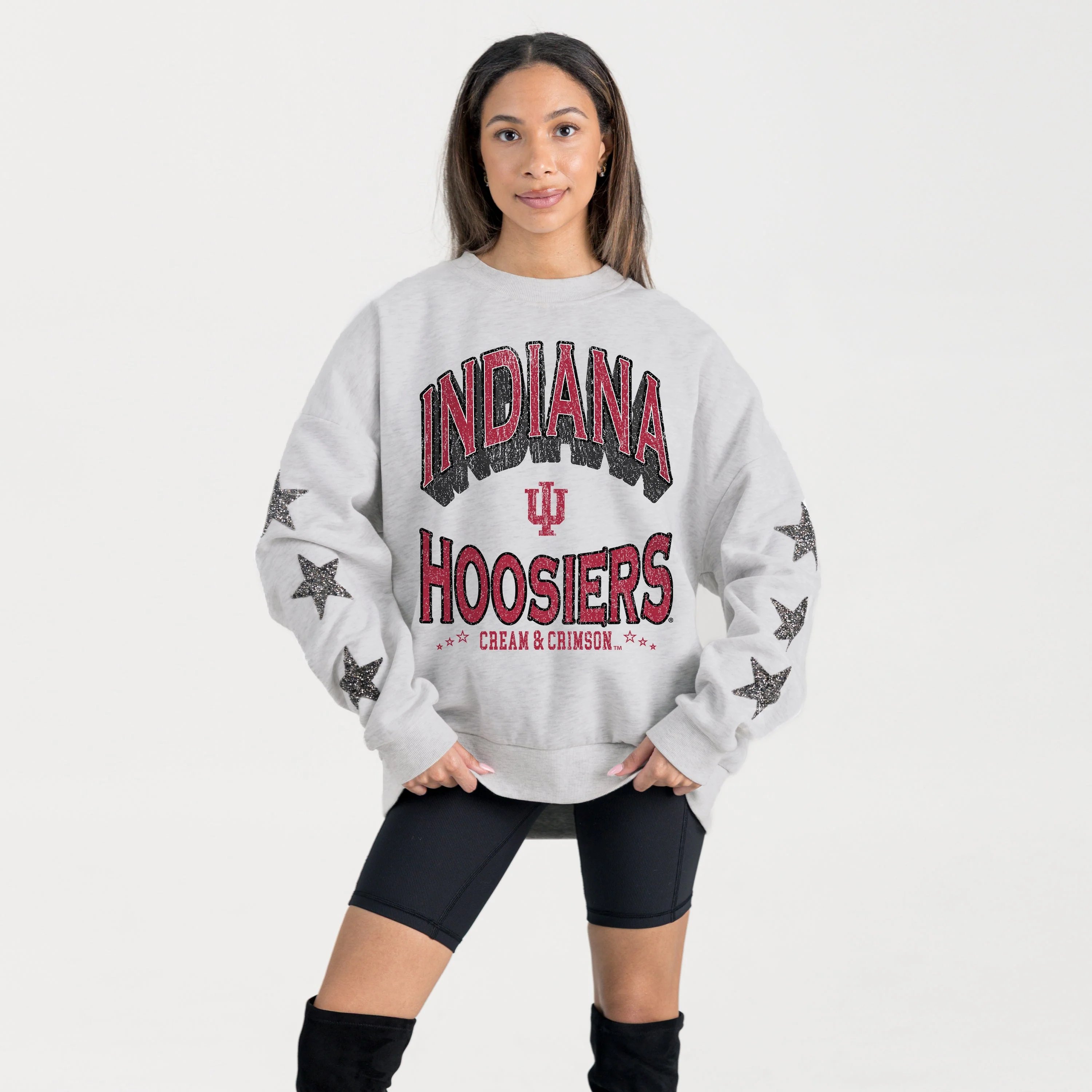 INDIANA HOOSIERS RESILIENCE STAR EMBELLISHED CREW SWEATSHIRT - Image 5