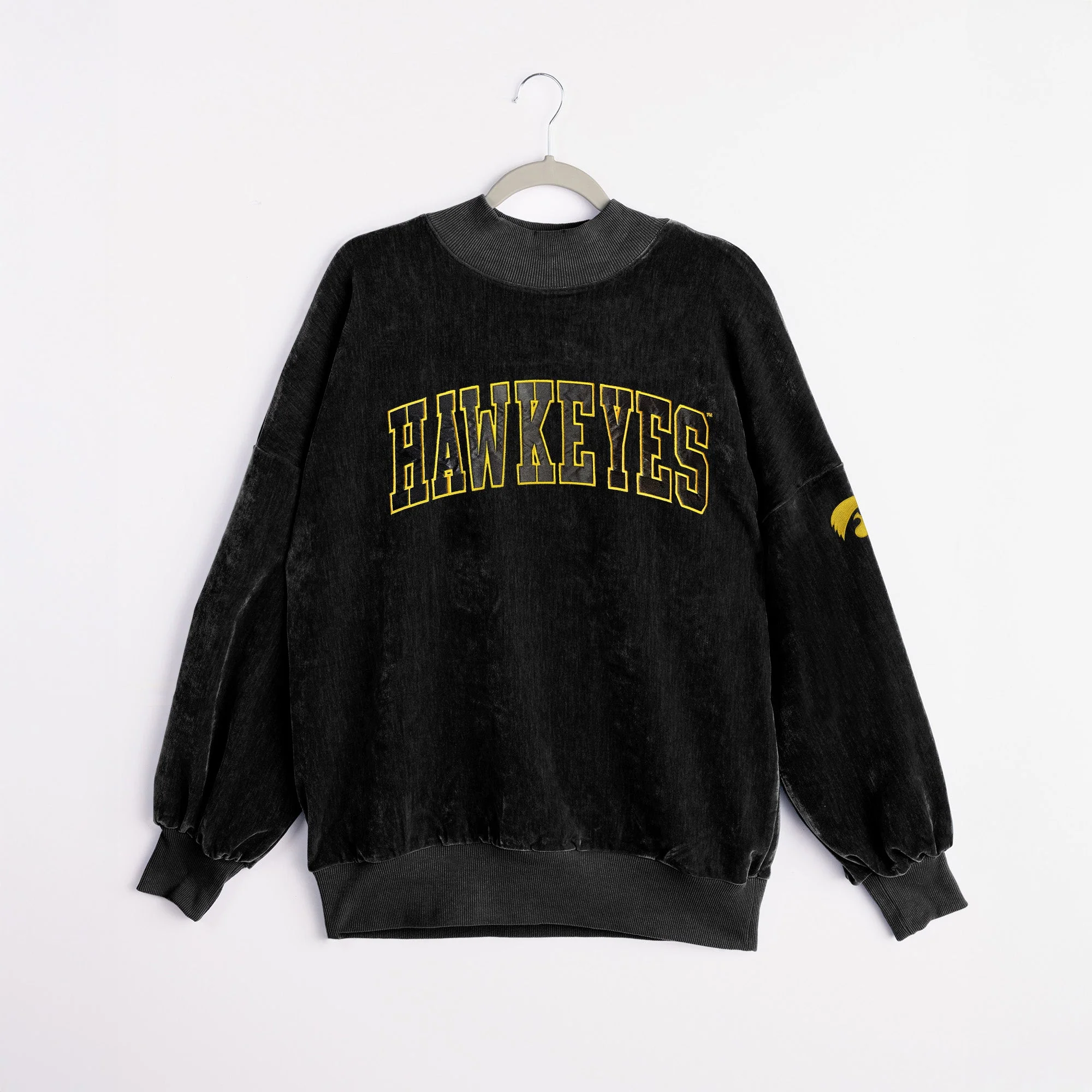 IOWA HAWKEYES MAKE A MOVE MOCK NECK CHENILLE PULLOVER - Image 8