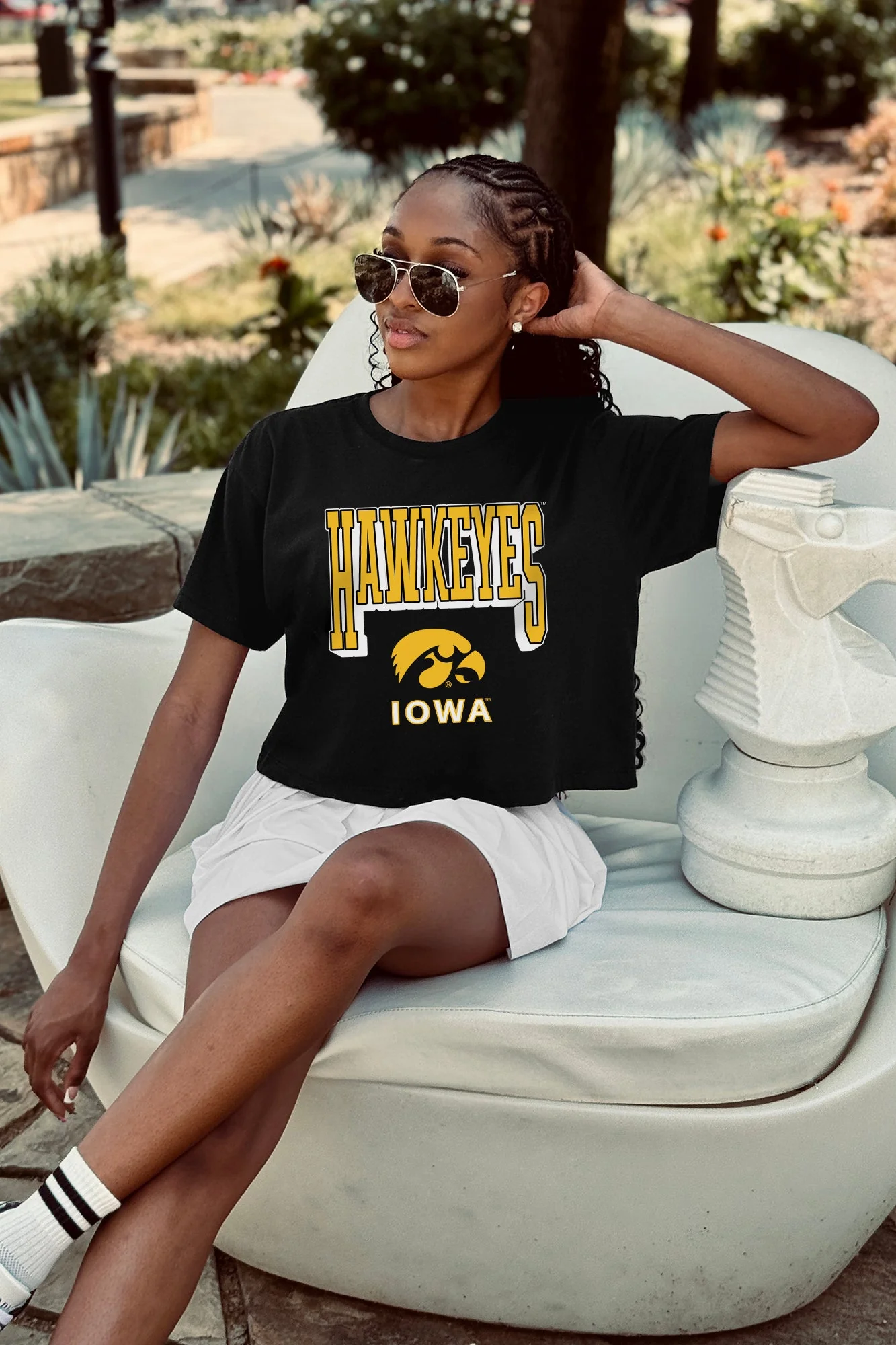 IOWA HAWKEYES PURE VICTORY CLASSIC CROP TEE - Image 3