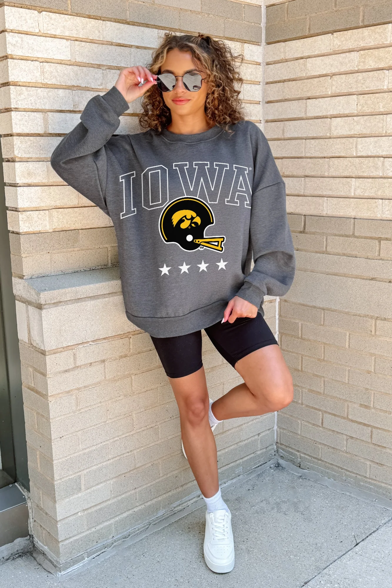 IOWA HAWKEYES RISING STAR PREMIUM FLEECE CREWNECK PULLOVER - Image 2