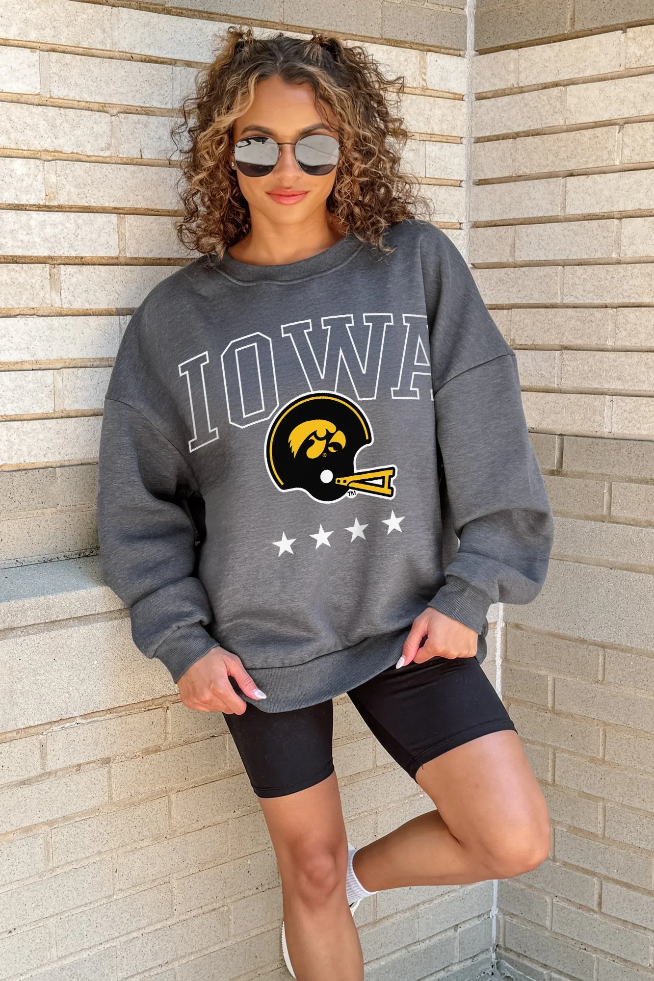 IOWA HAWKEYES RISING STAR PREMIUM FLEECE CREWNECK PULLOVER - Image 3