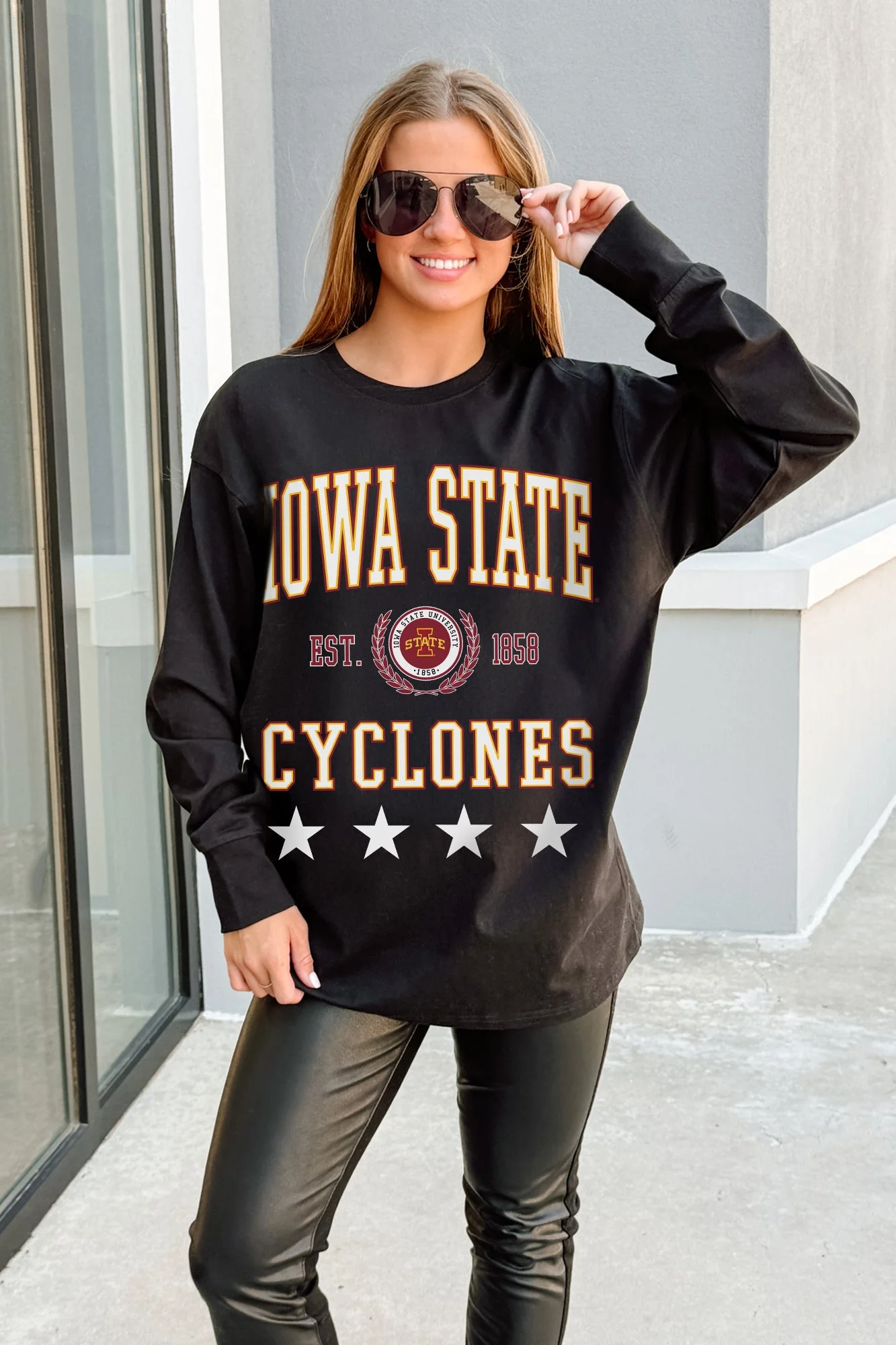 IOWA STATE CYCLONES EVERYDAY STAR ESSENTIAL RELAXED FIT LONG SLEEVE TEE - Image 4