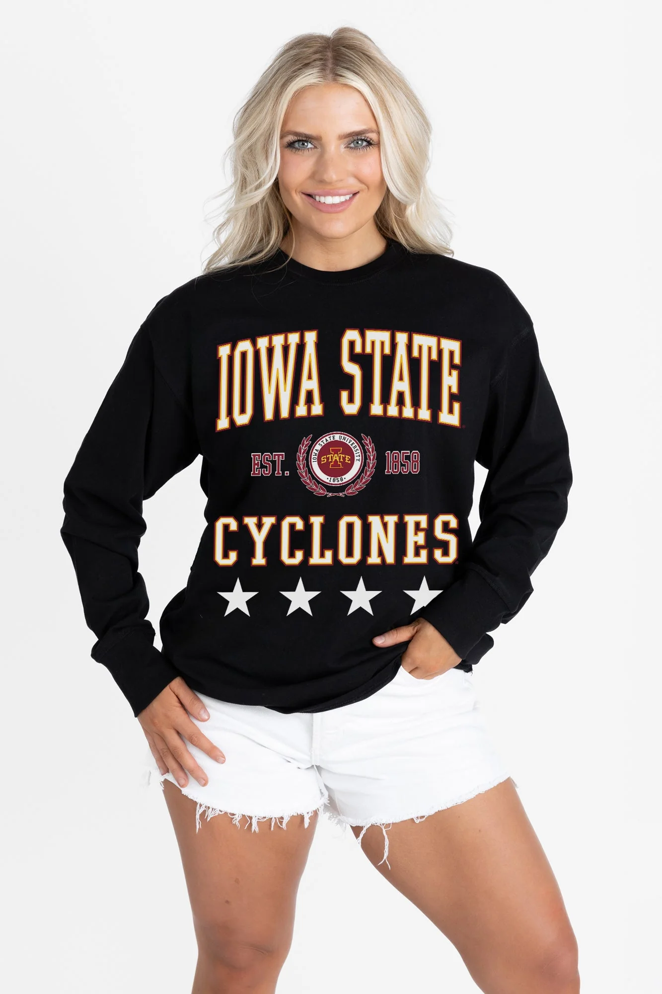 IOWA STATE CYCLONES EVERYDAY STAR ESSENTIAL RELAXED FIT LONG SLEEVE TEE - Image 6