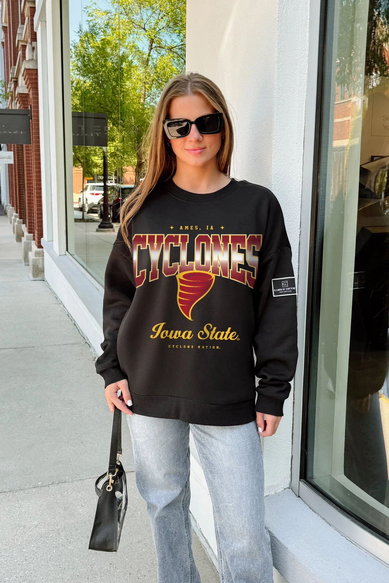 IOWA STATE CYCLONES POWERHOUSE PLAY BLACK LABEL PREMIUM FLEECE CREW SWEATSHIRT - Image 2