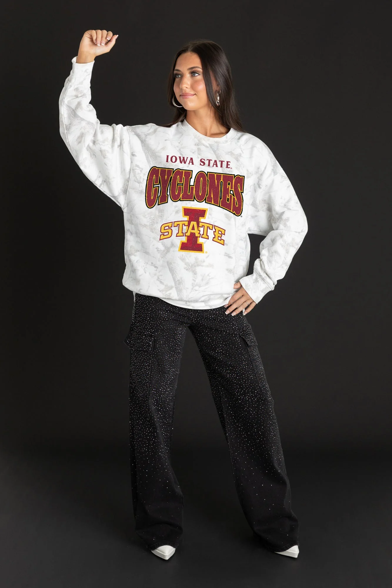 IOWA STATE CYCLONES RALLY READY PREMIUM DROP SHOULDER CAMO PULLOVER - Image 3