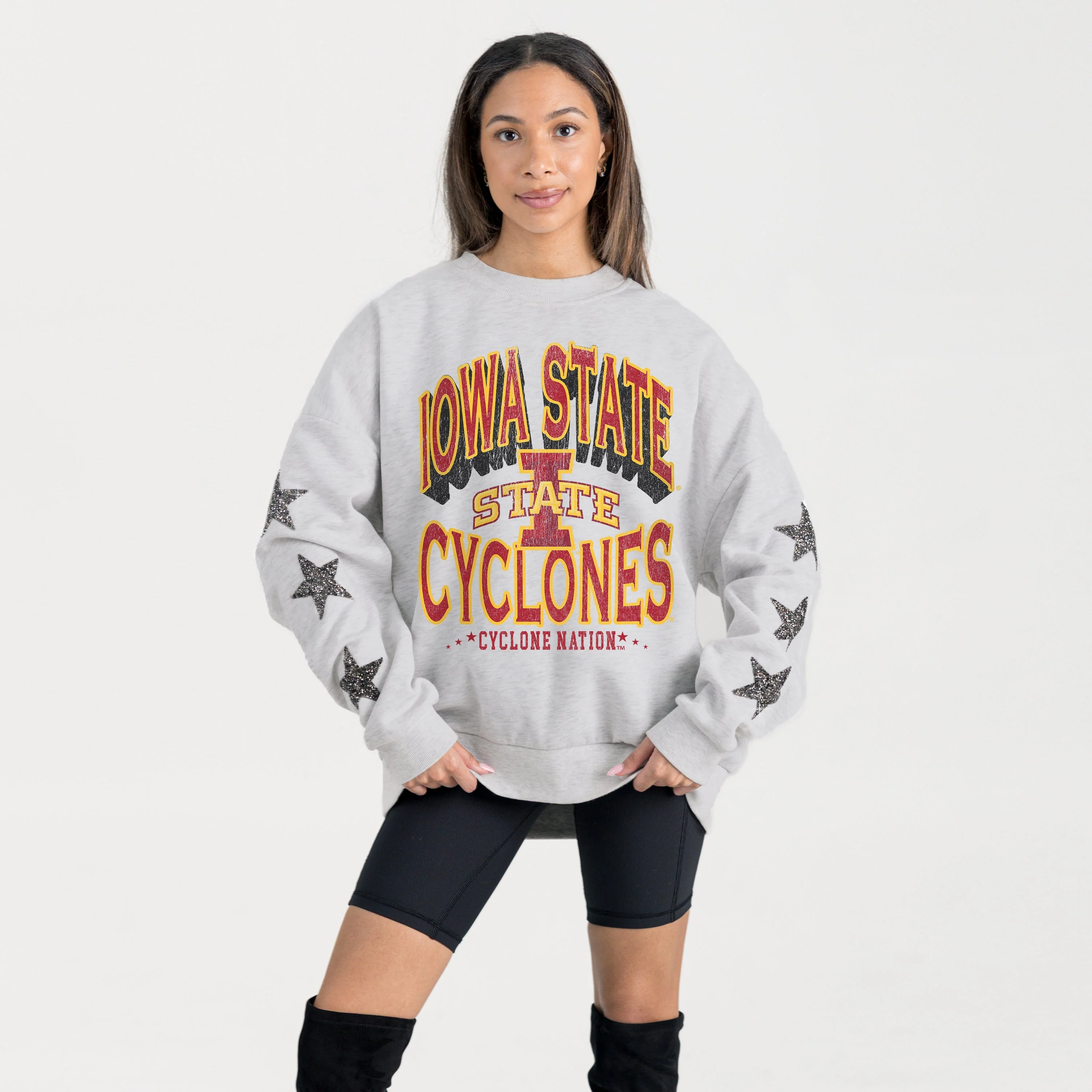 IOWA STATE CYCLONES RESILIENCE STAR EMBELLISHED CREW SWEATSHIRT - Image 5