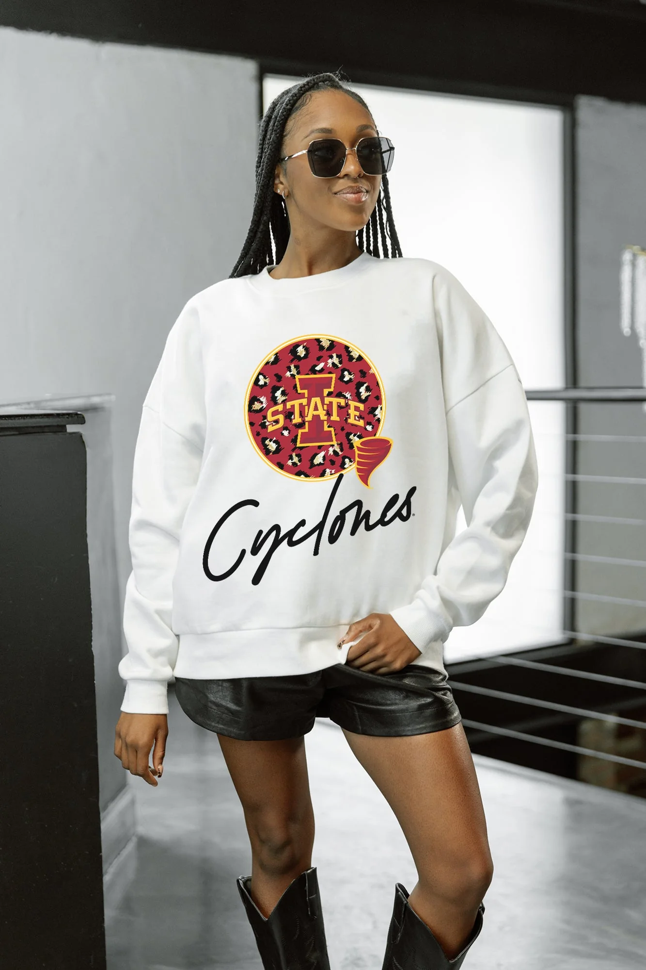 IOWA STATE CYCLONES WILD BREAKTHROUGH PREMIUM FLEECE CREWNECK PULLOVER - Image 3