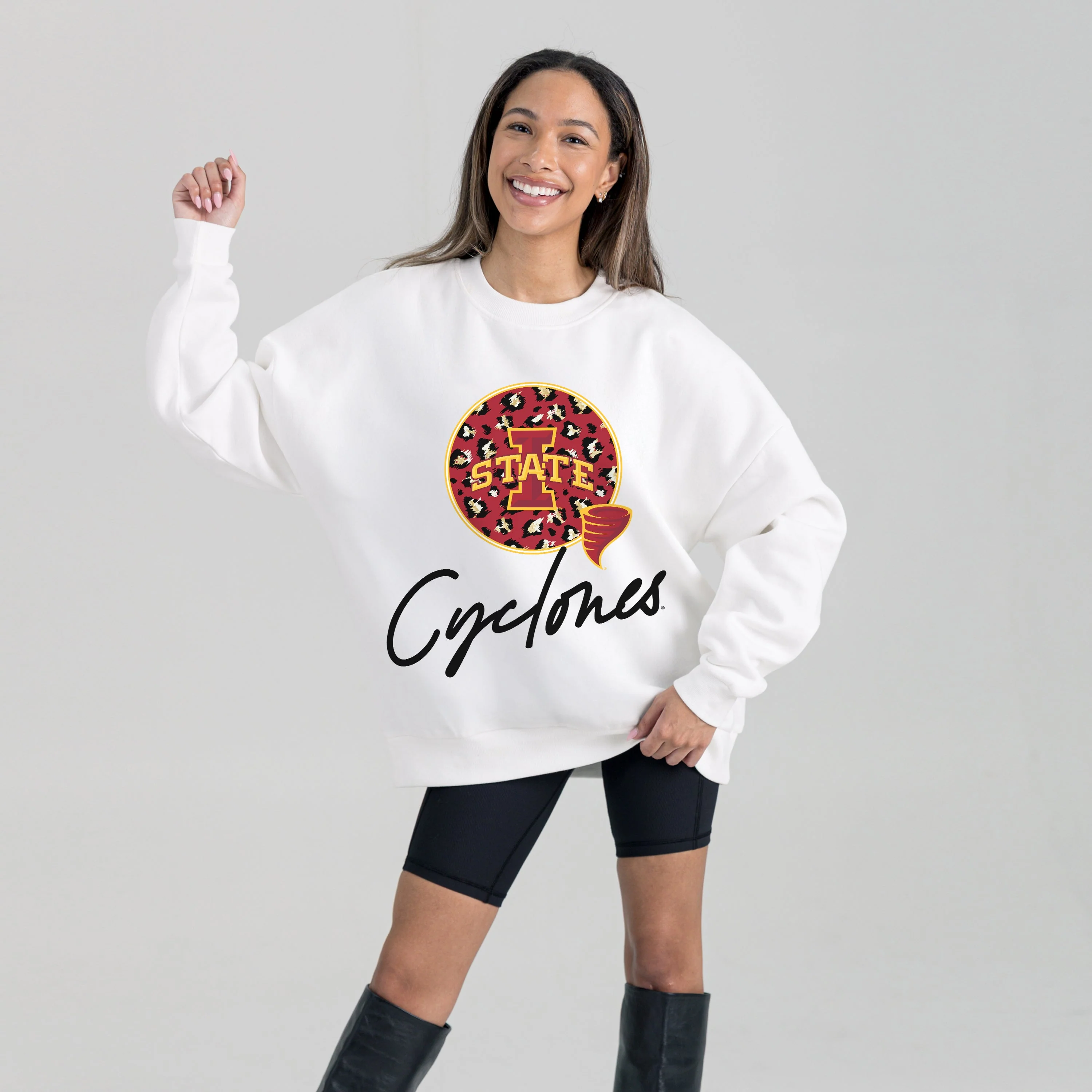IOWA STATE CYCLONES WILD BREAKTHROUGH PREMIUM FLEECE CREWNECK PULLOVER - Image 5