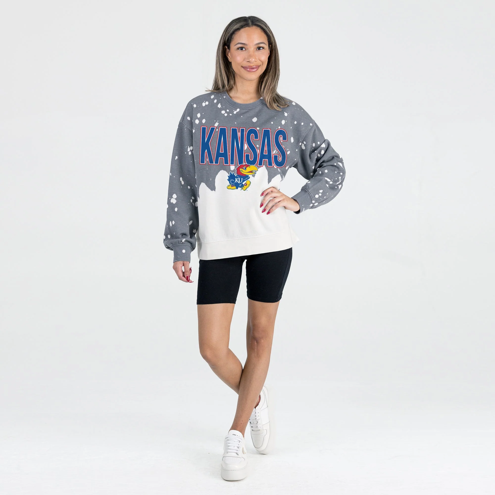 KANSAS JAYHAWKS CASUAL FAN LONG-SLEEVE FRENCH TERRY PULLOVER - Image 5