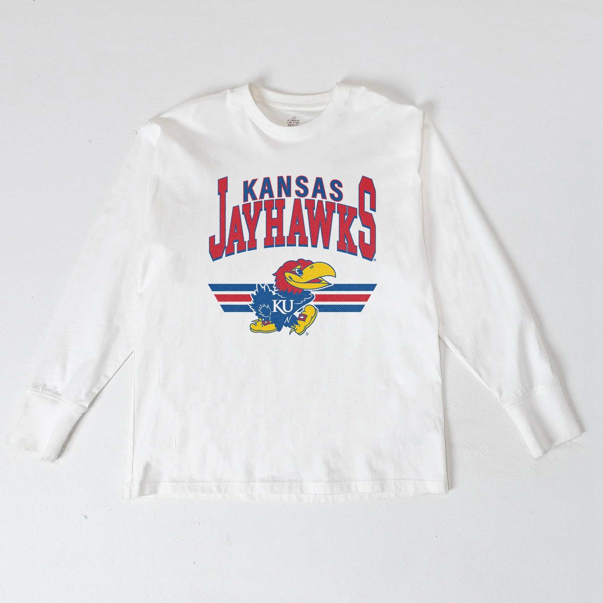 KANSAS JAYHAWKS SWIFT STRIKE ESSENTIAL RELAXED FIT LONG SLEEVE TEE