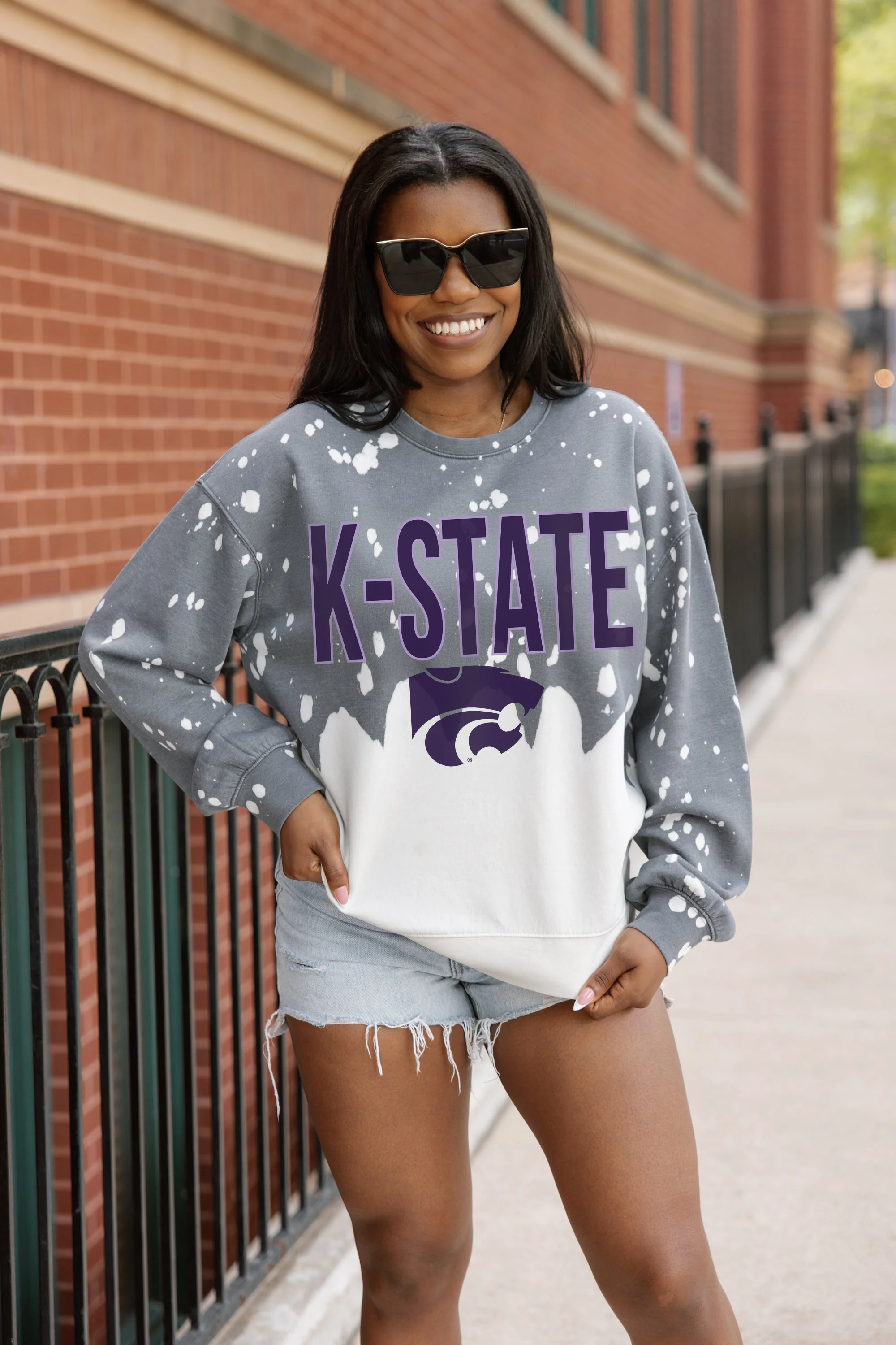 KANSAS STATE WILDCATS CASUAL FAN LONG-SLEEVE FRENCH TERRY PULLOVER - Image 2