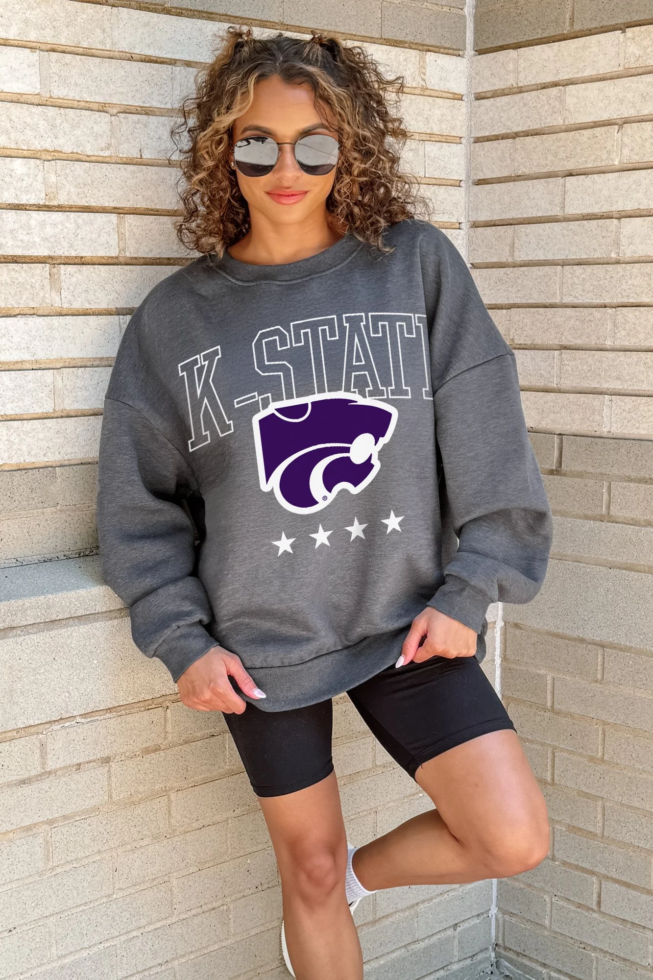 KANSAS STATE WILDCATS RISING STAR PREMIUM FLEECE CREWNECK PULLOVER - Image 3