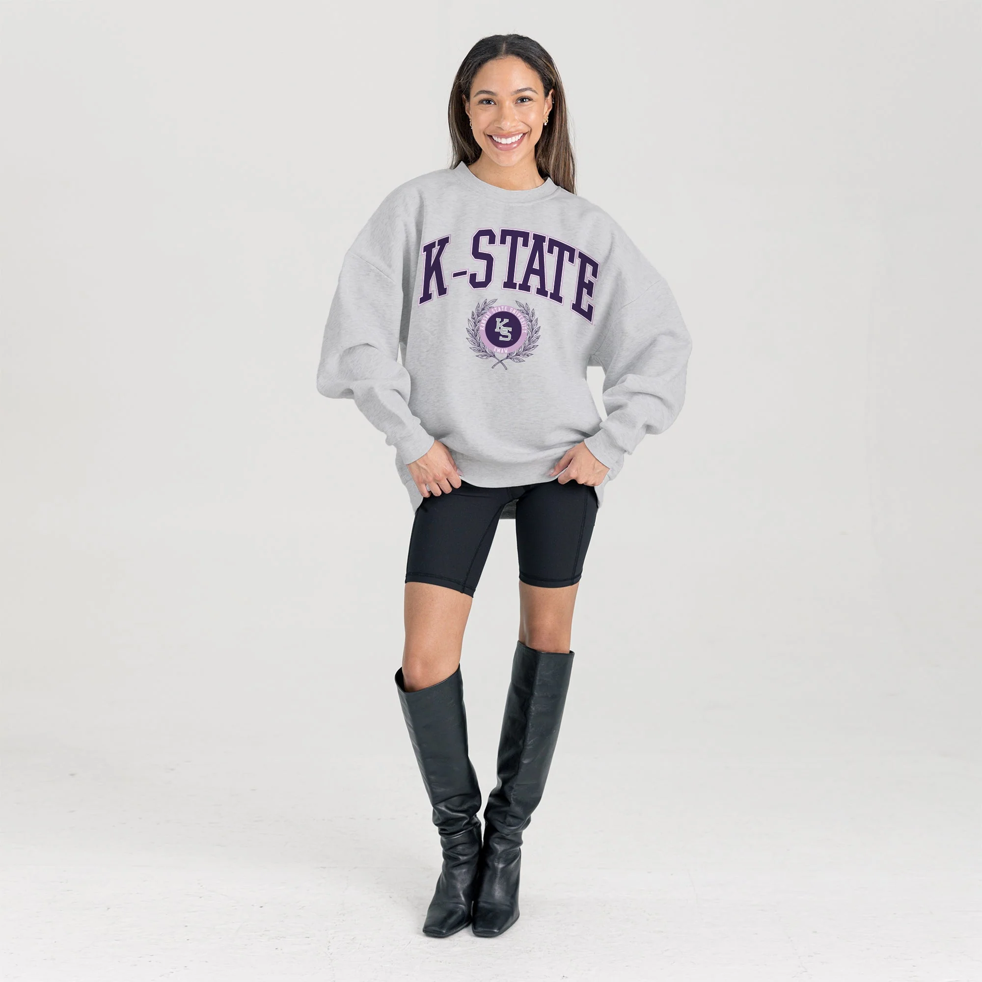 KANSAS STATE WILDCATS TRADITION REFINED PREMIUM FLEECE CREWNECK PULLOVER - Image 5