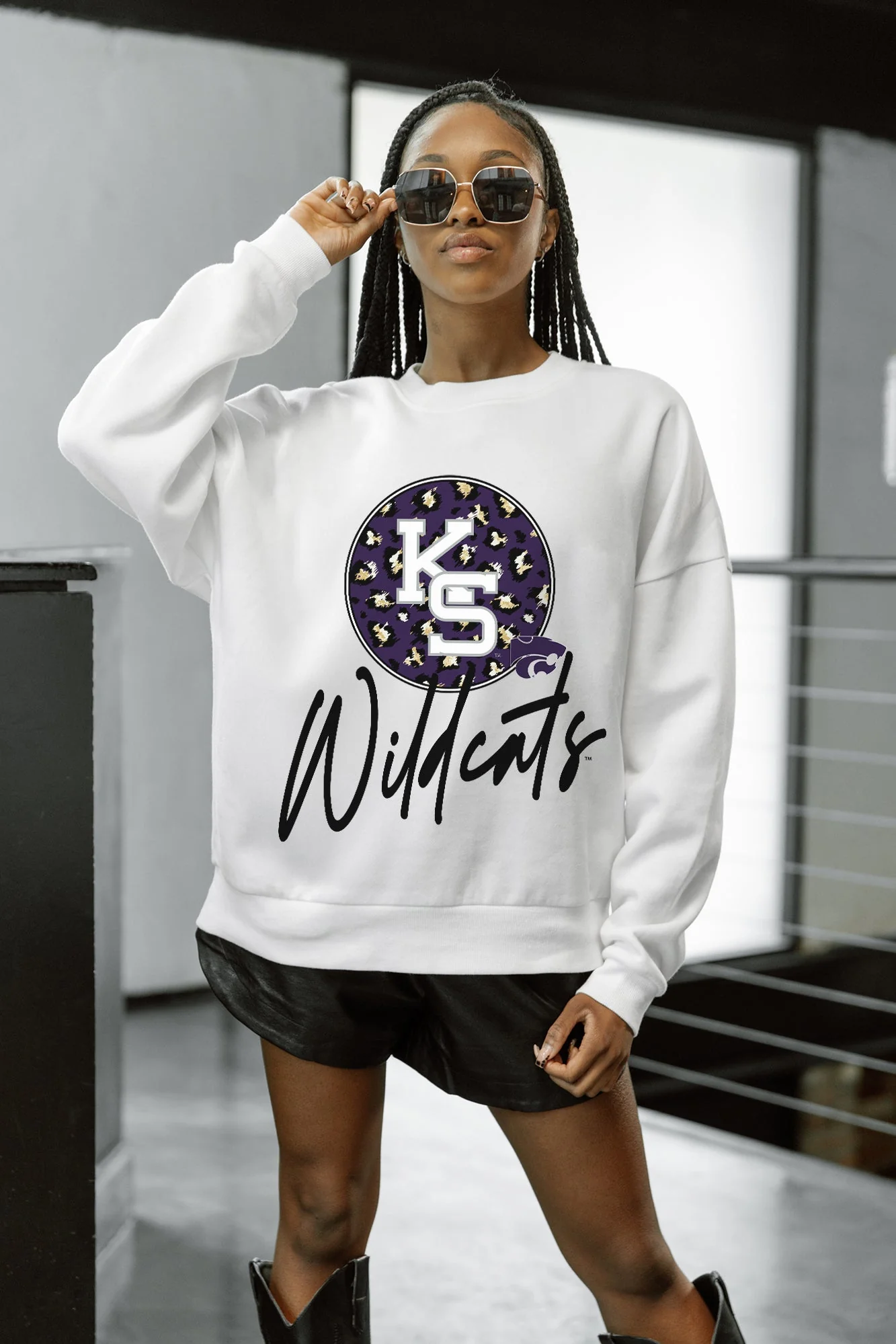 KANSAS STATE WILDCATS WILD BREAKTHROUGH PREMIUM FLEECE CREWNECK PULLOVER - Image 4